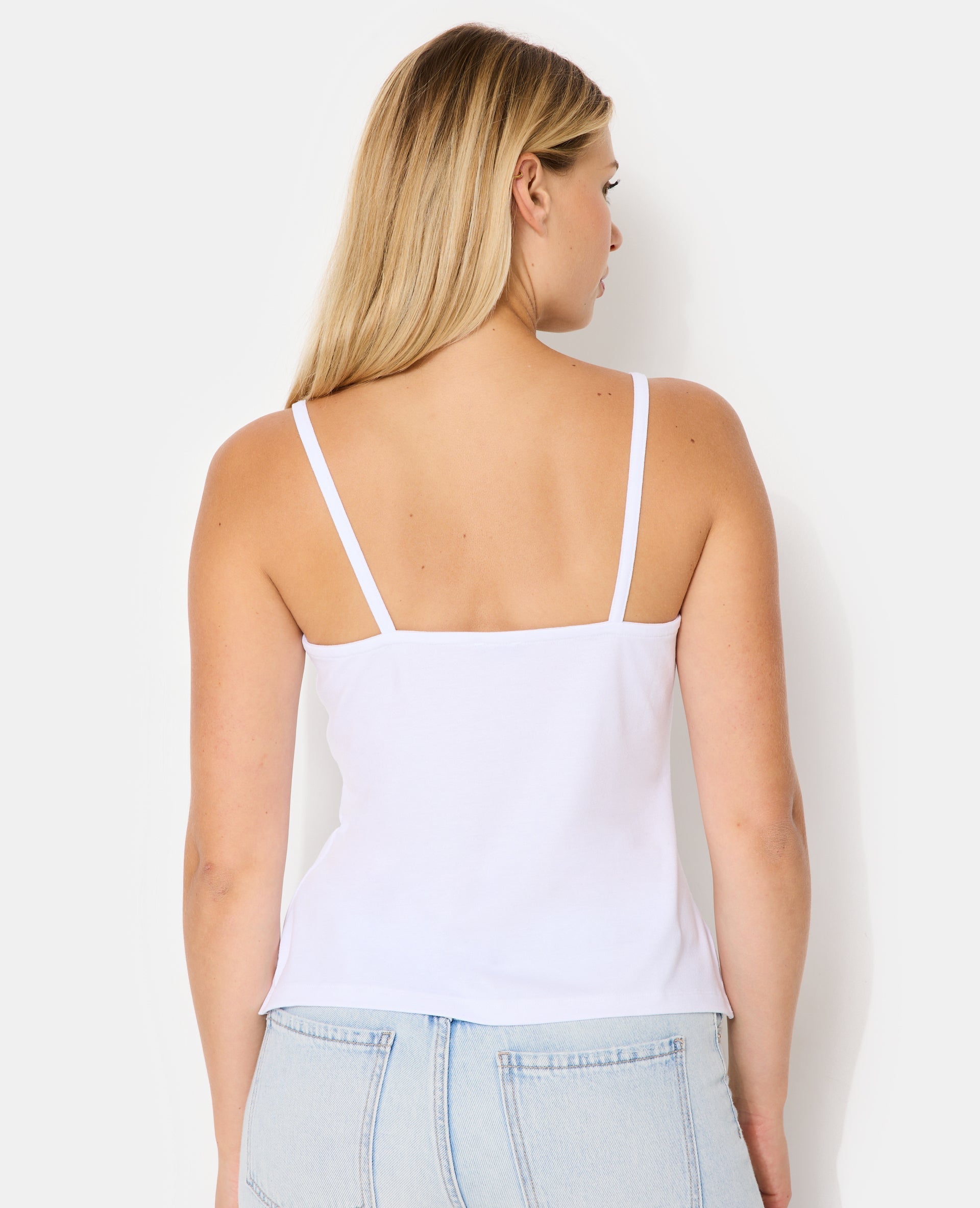 Top à bretelles avec couture sous poitrine