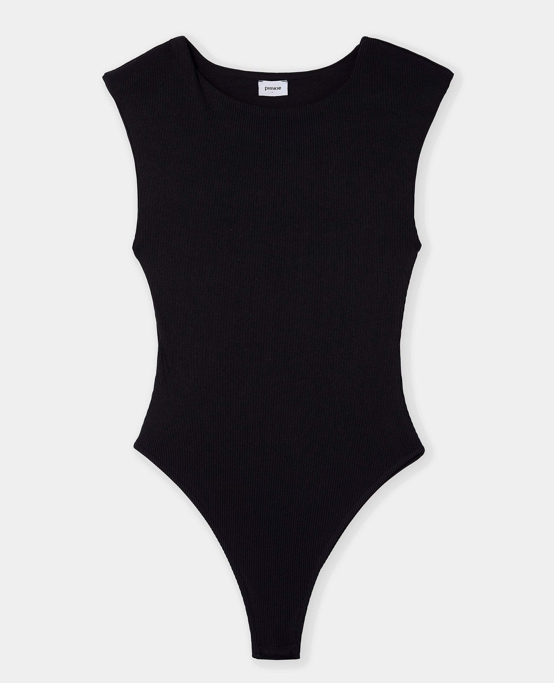 Body en maille côtelée avec épaulettes