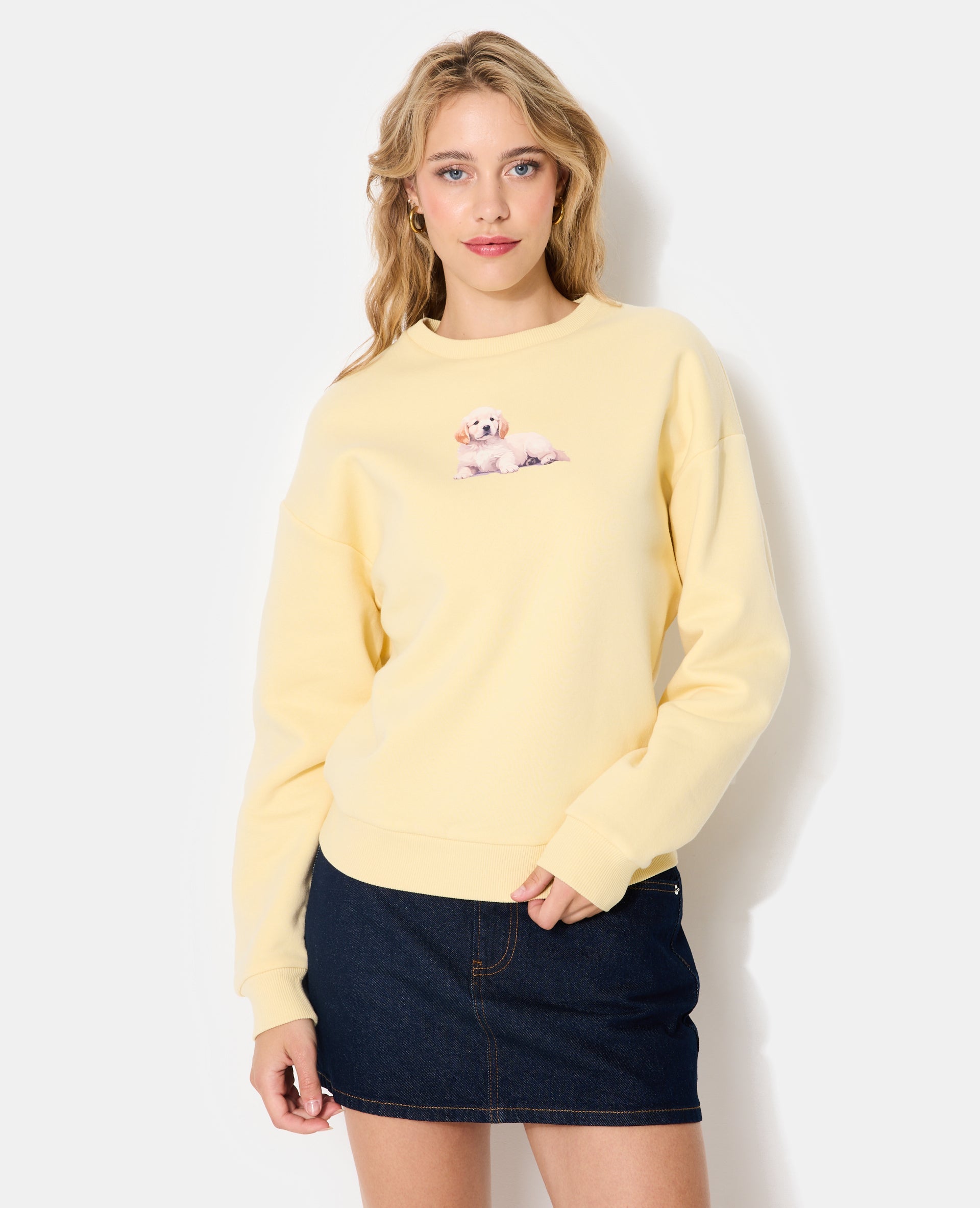 Sweat avec print chiot