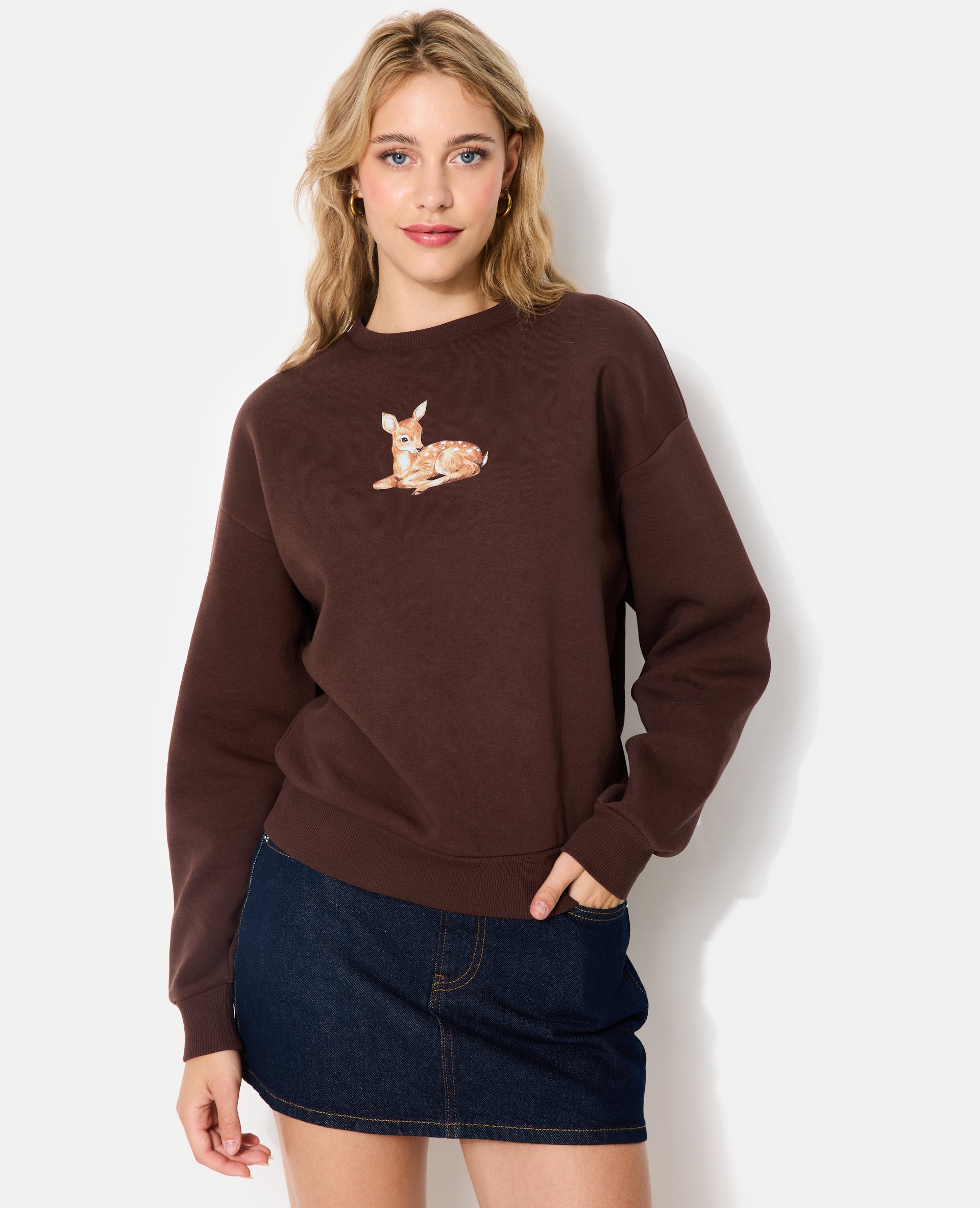 Sweat avec print faon