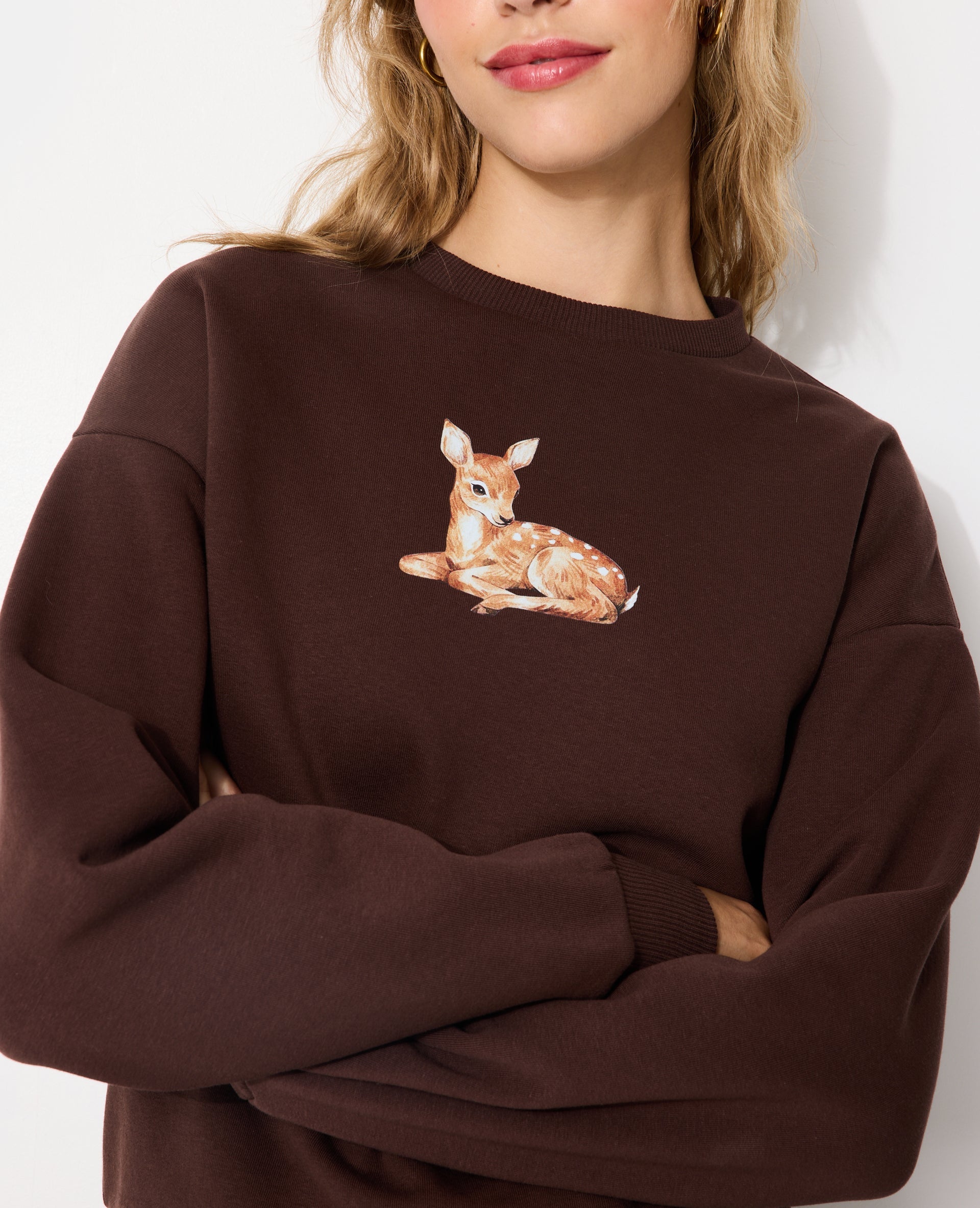 Sweat avec print faon