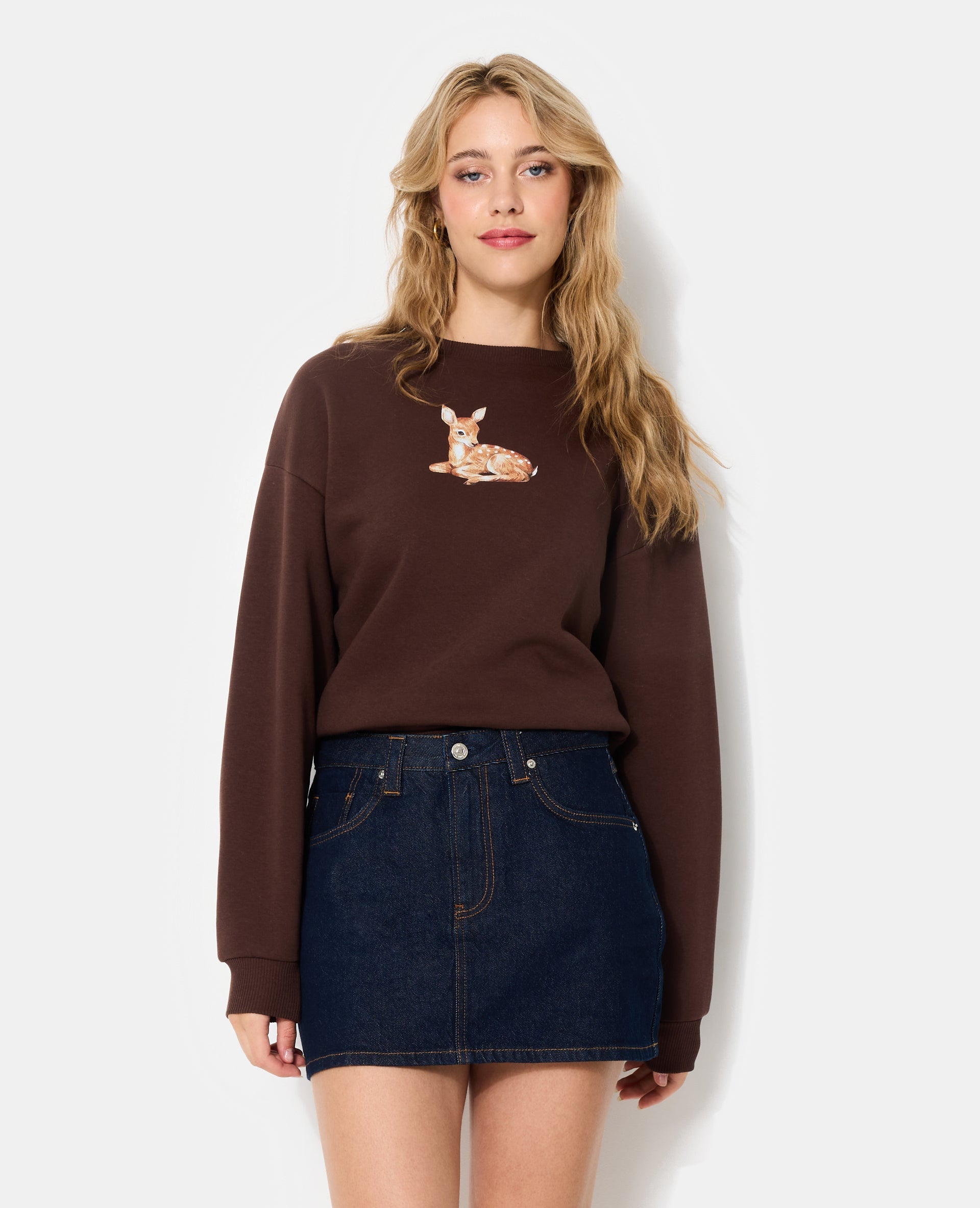 Sweat avec print faon