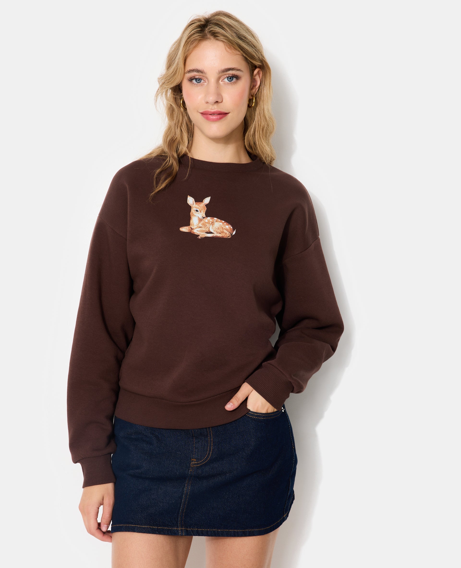 Sweat avec print faon