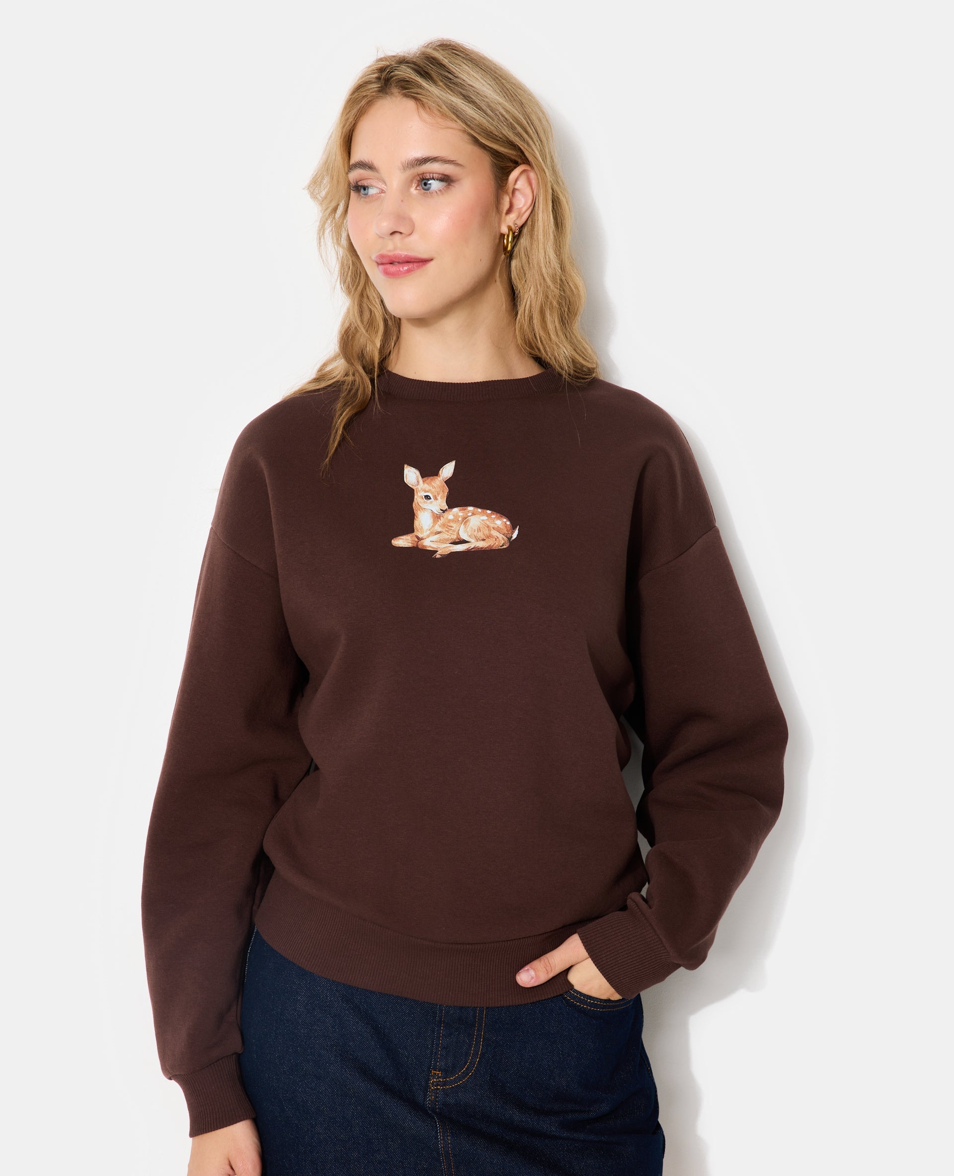 Sweat avec print faon