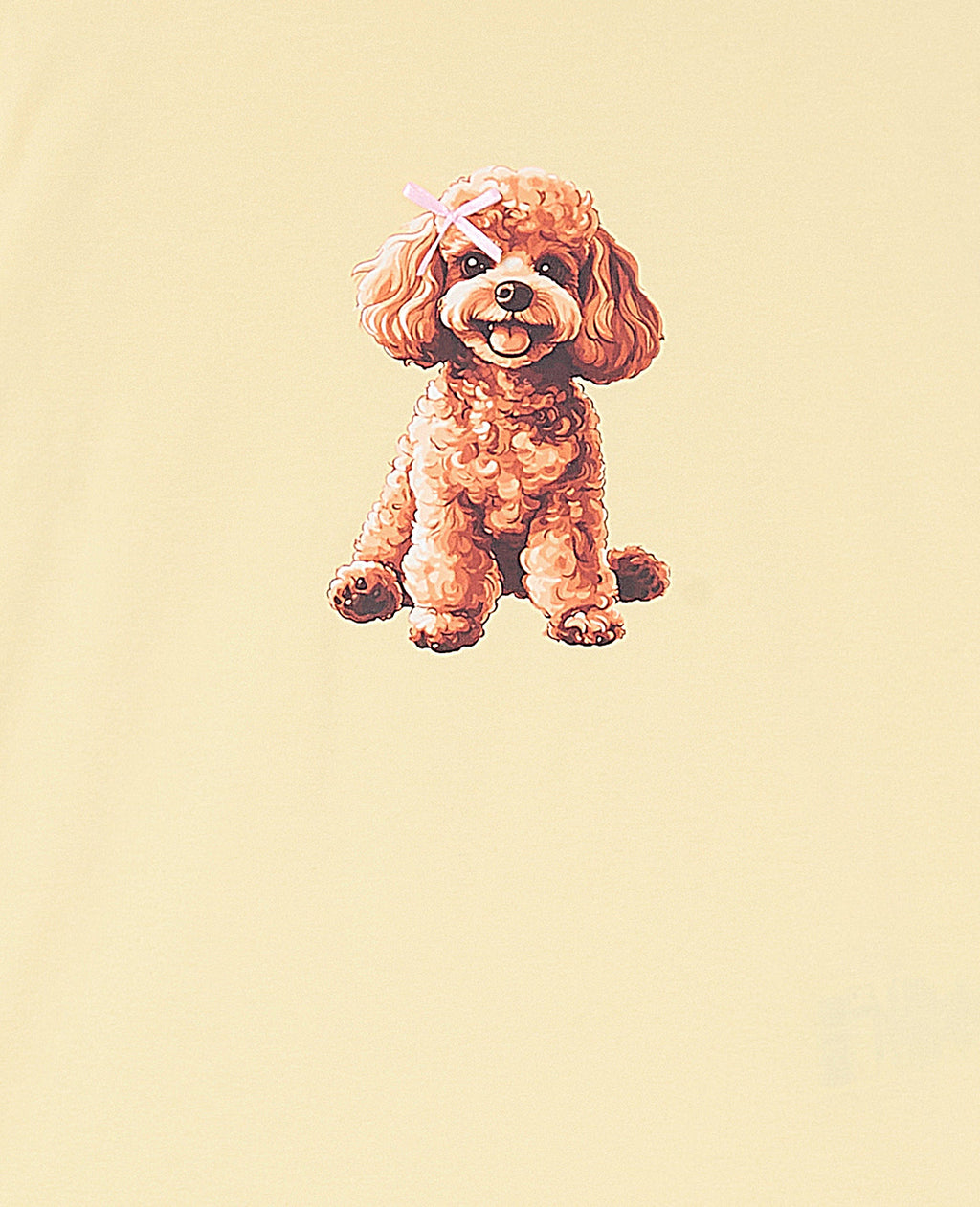 T-shirt ajusté avec print chien + nœud cousu