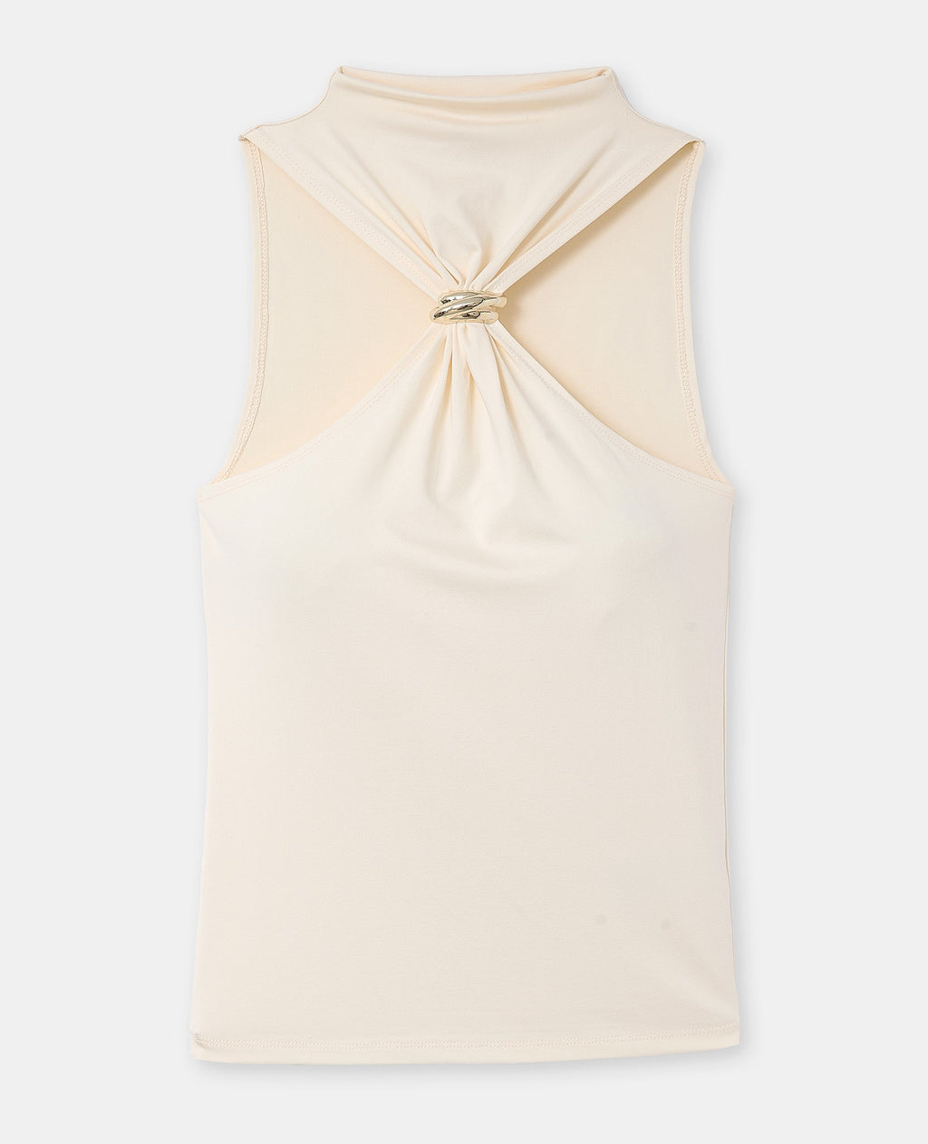 Top en maille stretch avec boucle bijou