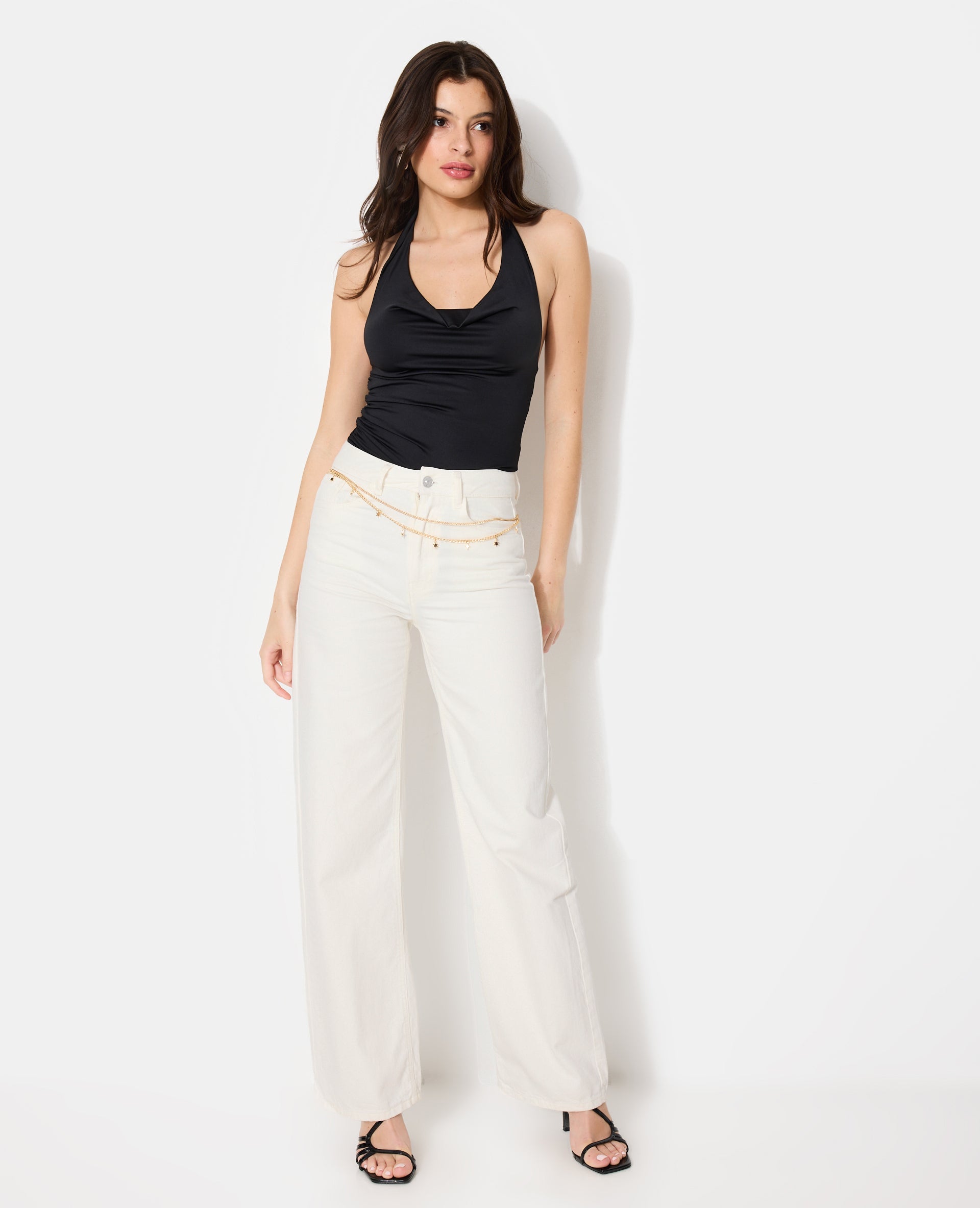 Body en maille stretch avec col bénitier