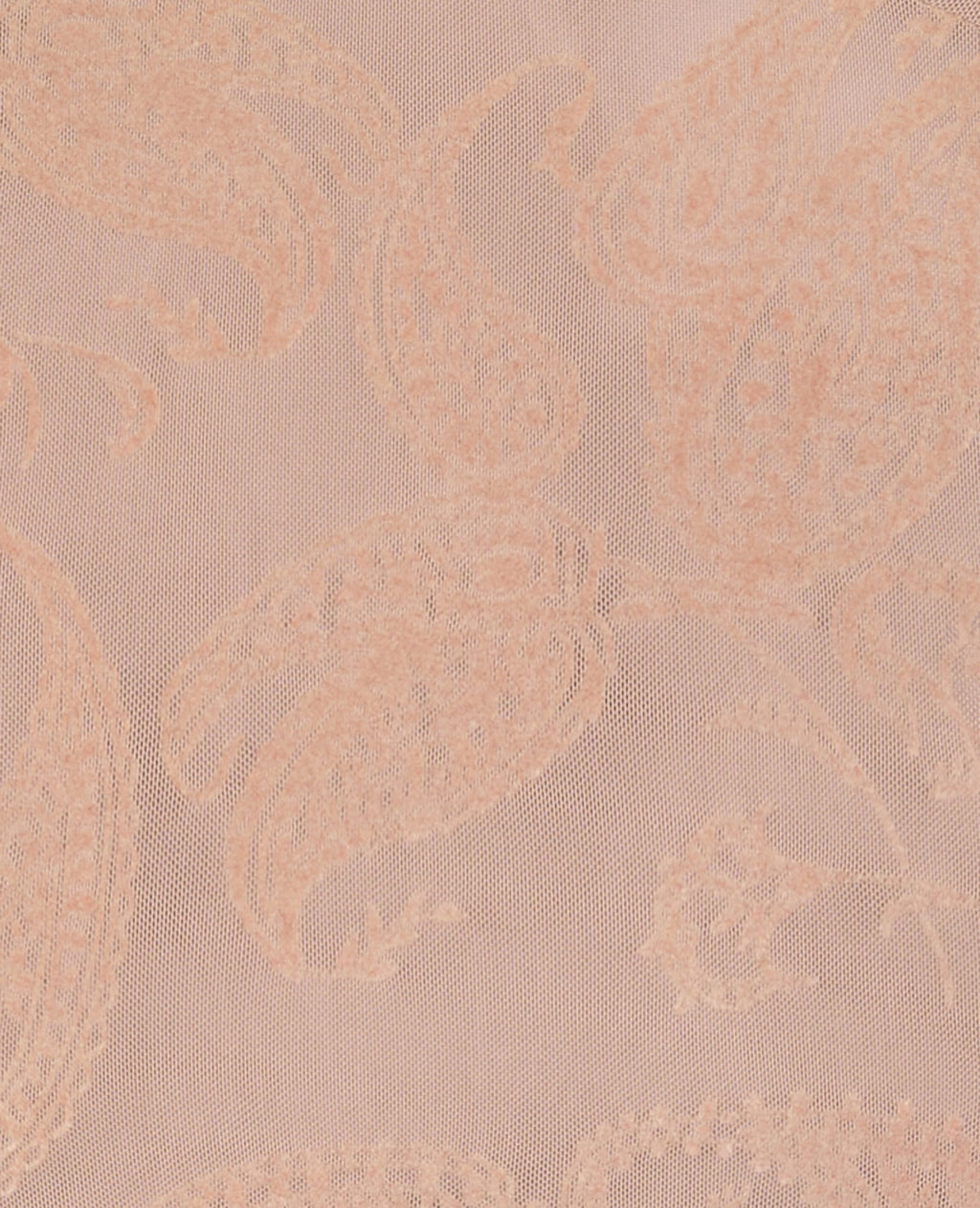 Top en résille avec motif cachemire en velours