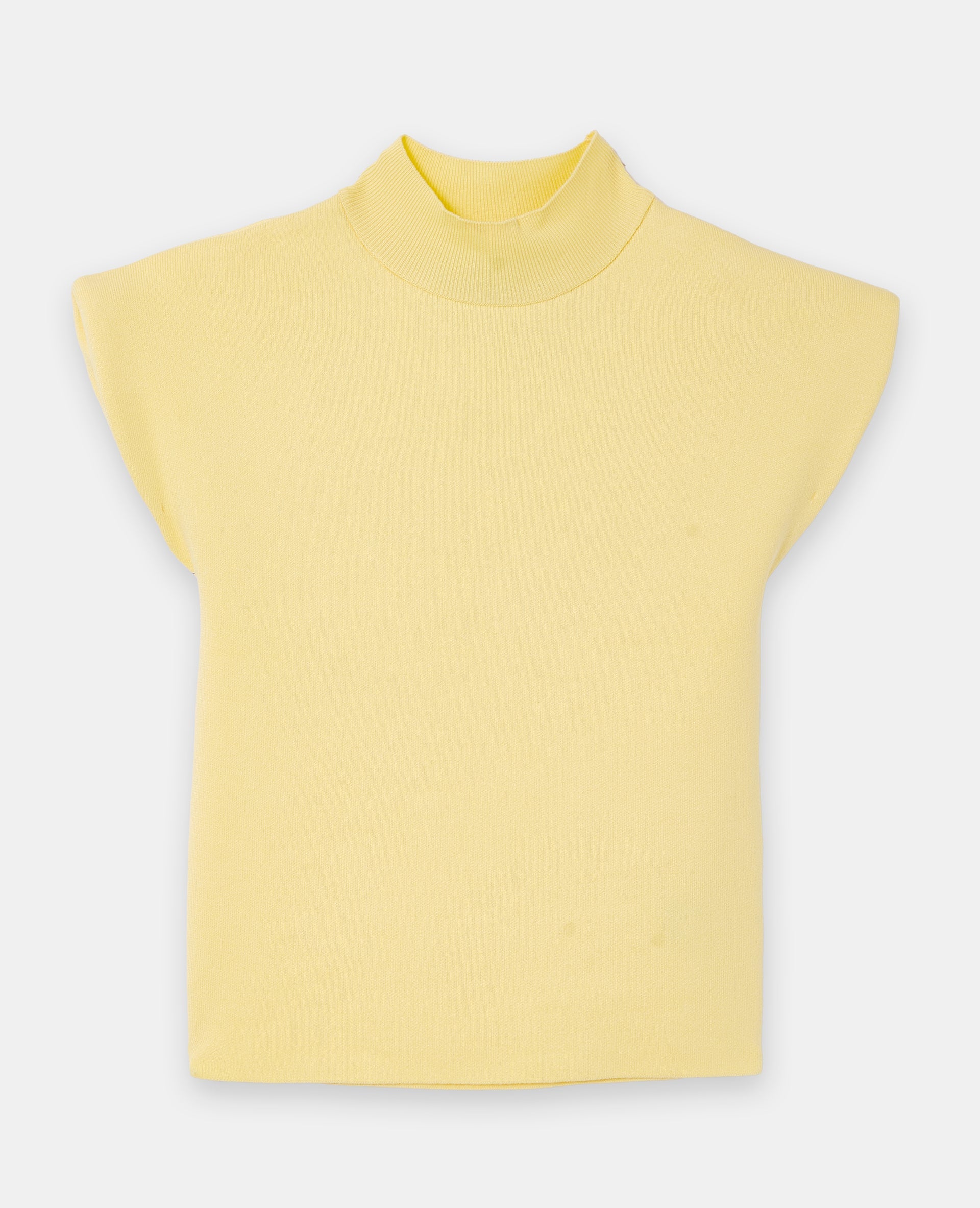 Pull sans manches col montant avec épaulettes