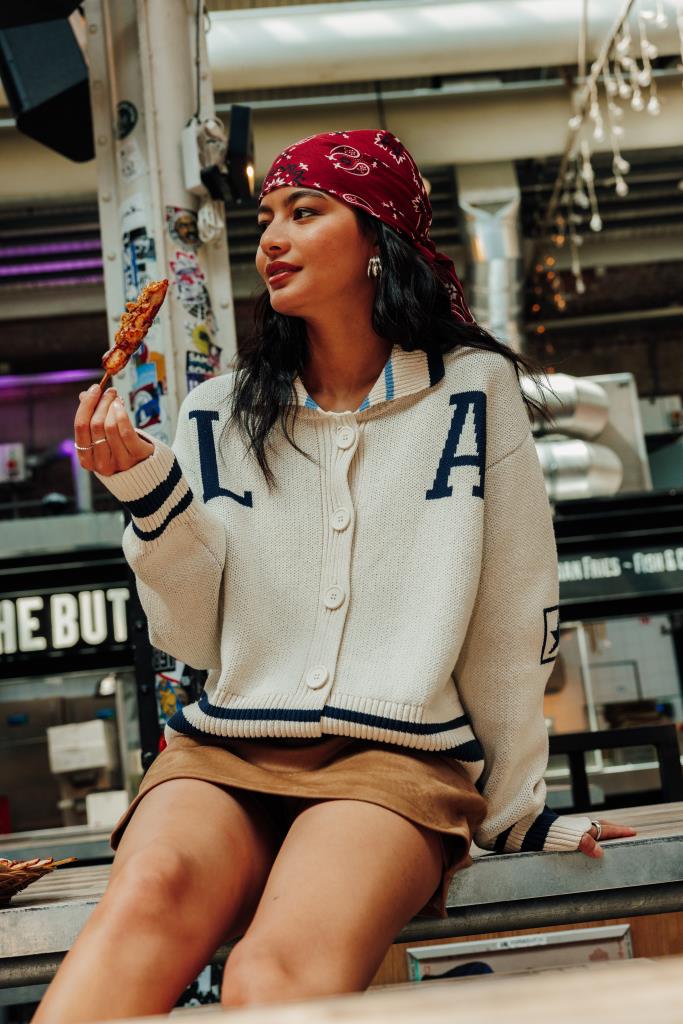 Gilet avec col motif América