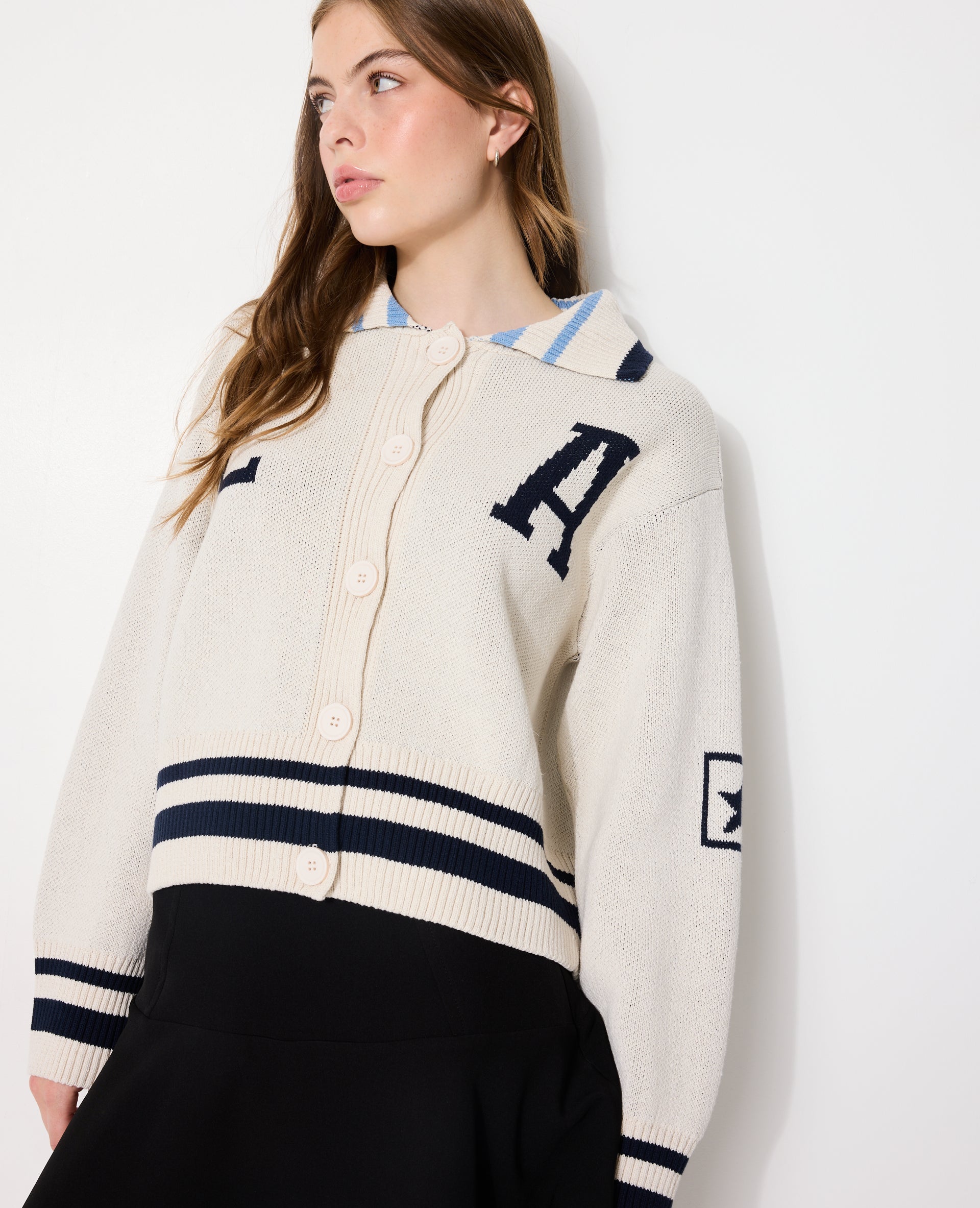 Gilet avec col motif América