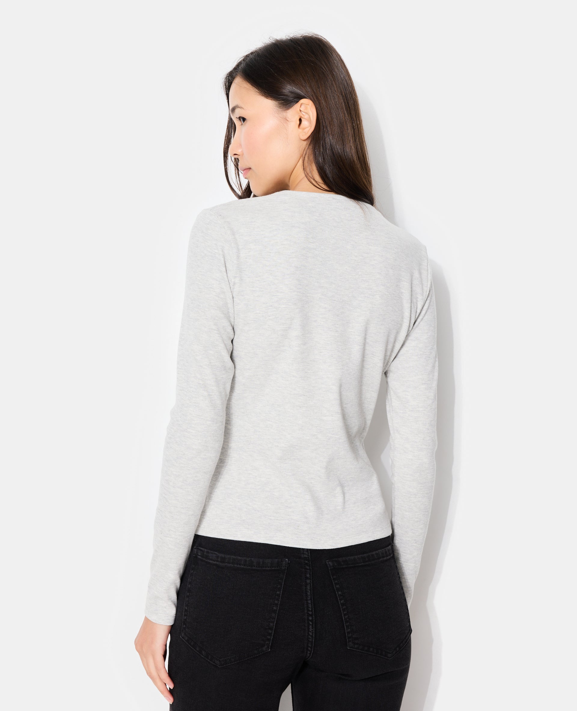 T-shirt manches longues avec dentelle