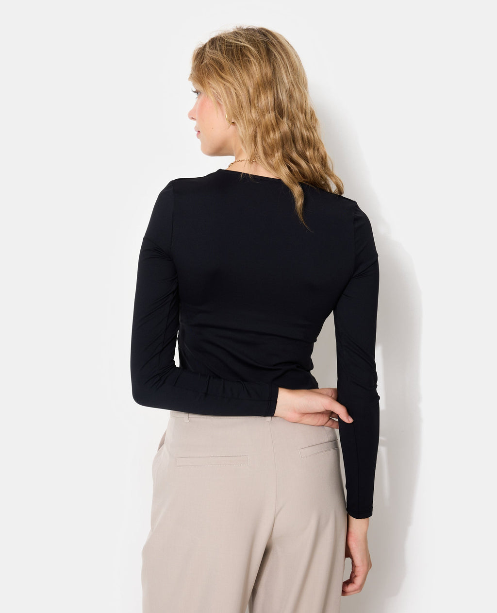 T-shirt manches longues en maille stretch