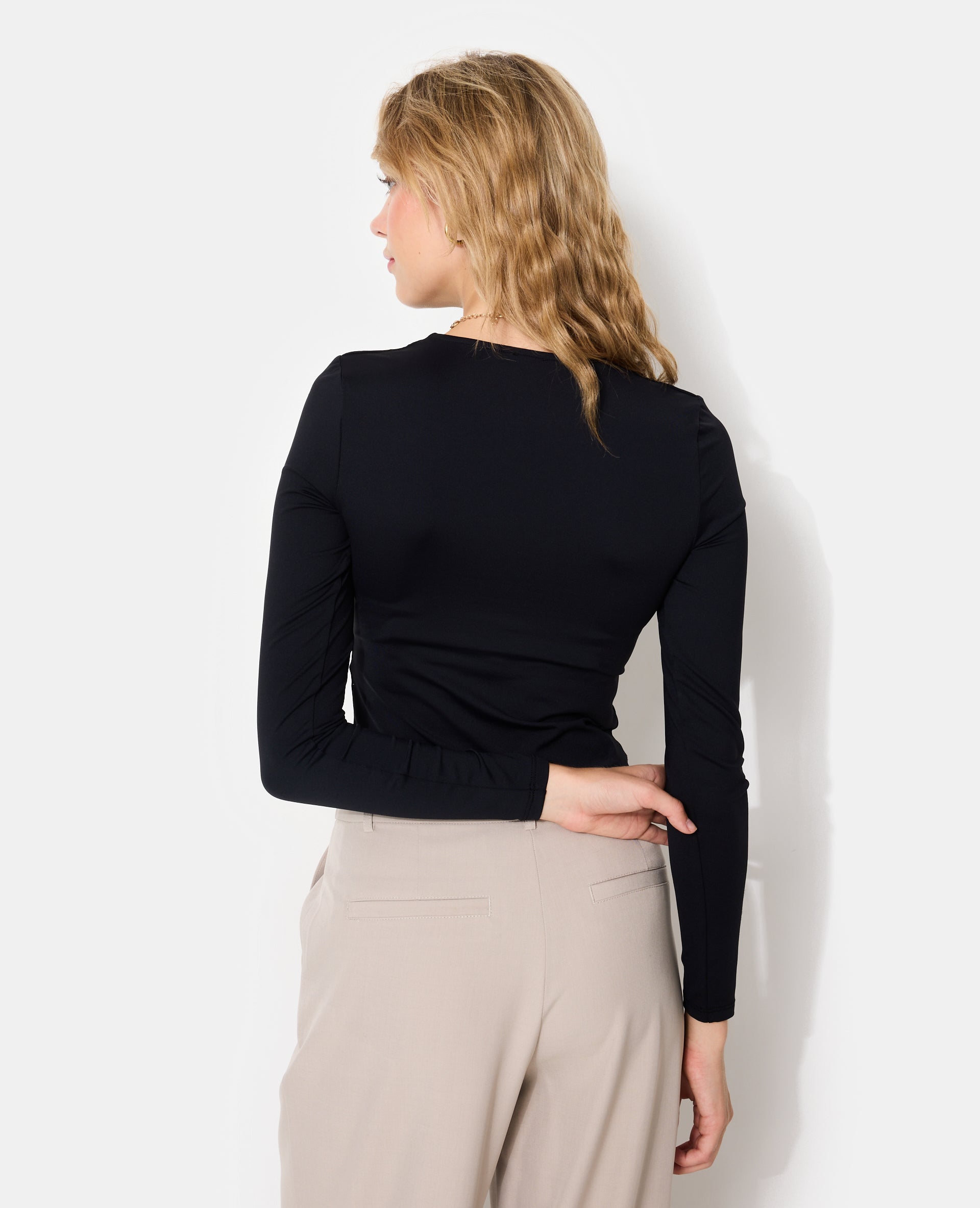 T-shirt manches longues en maille stretch