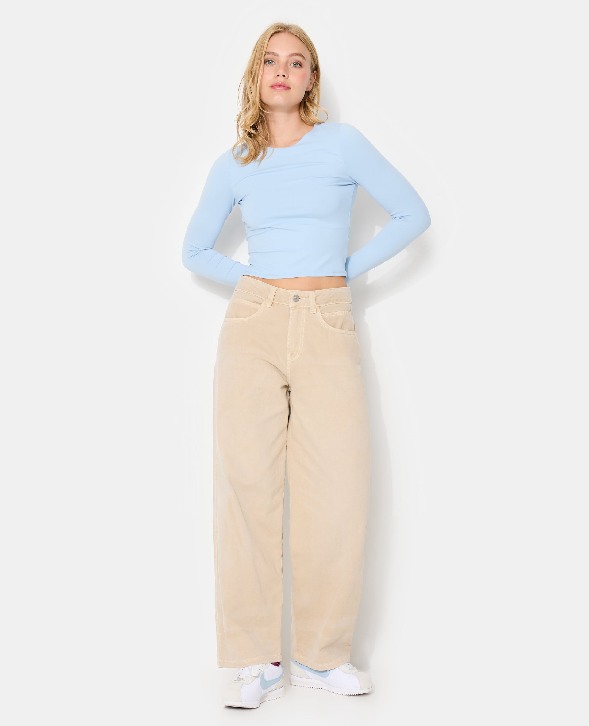 T-shirt manches longues en maille stretch