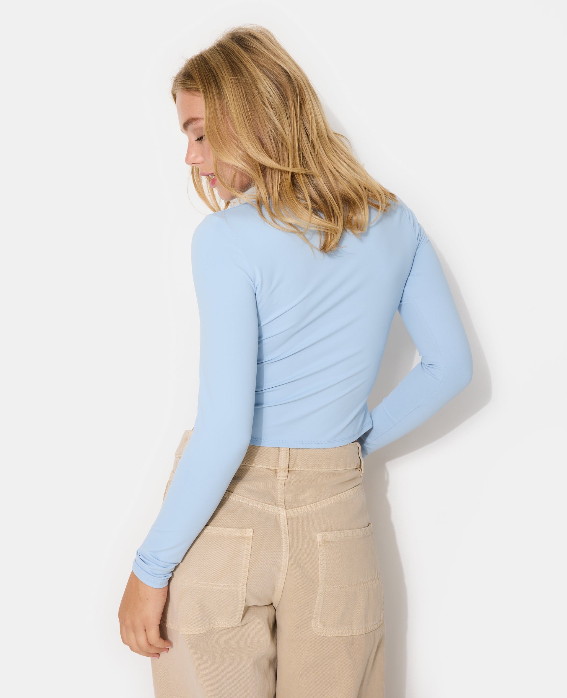 T-shirt manches longues en maille stretch