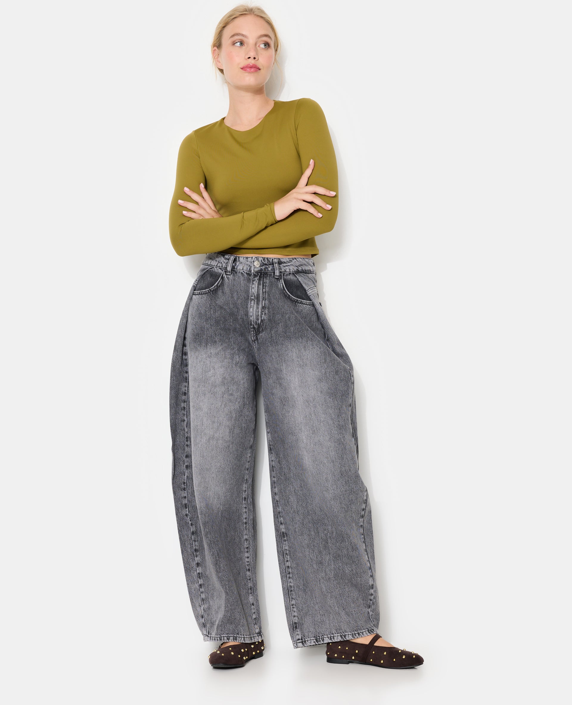 T-shirt manches longues en maille stretch