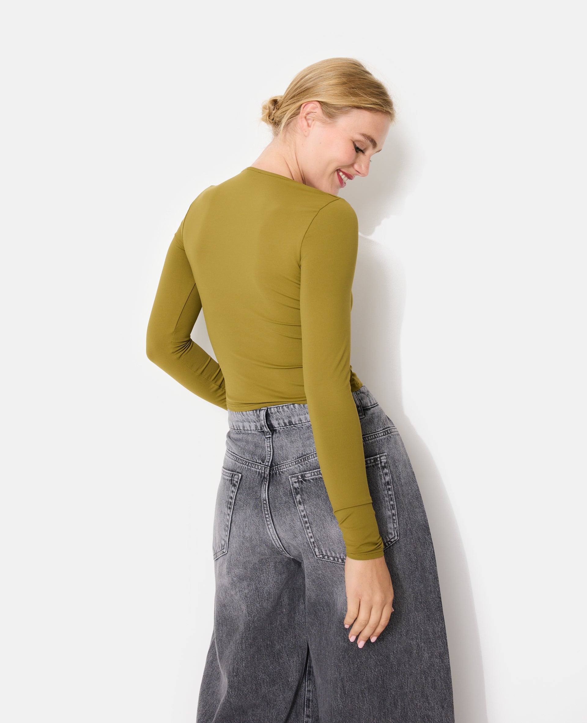 T-shirt manches longues en maille stretch