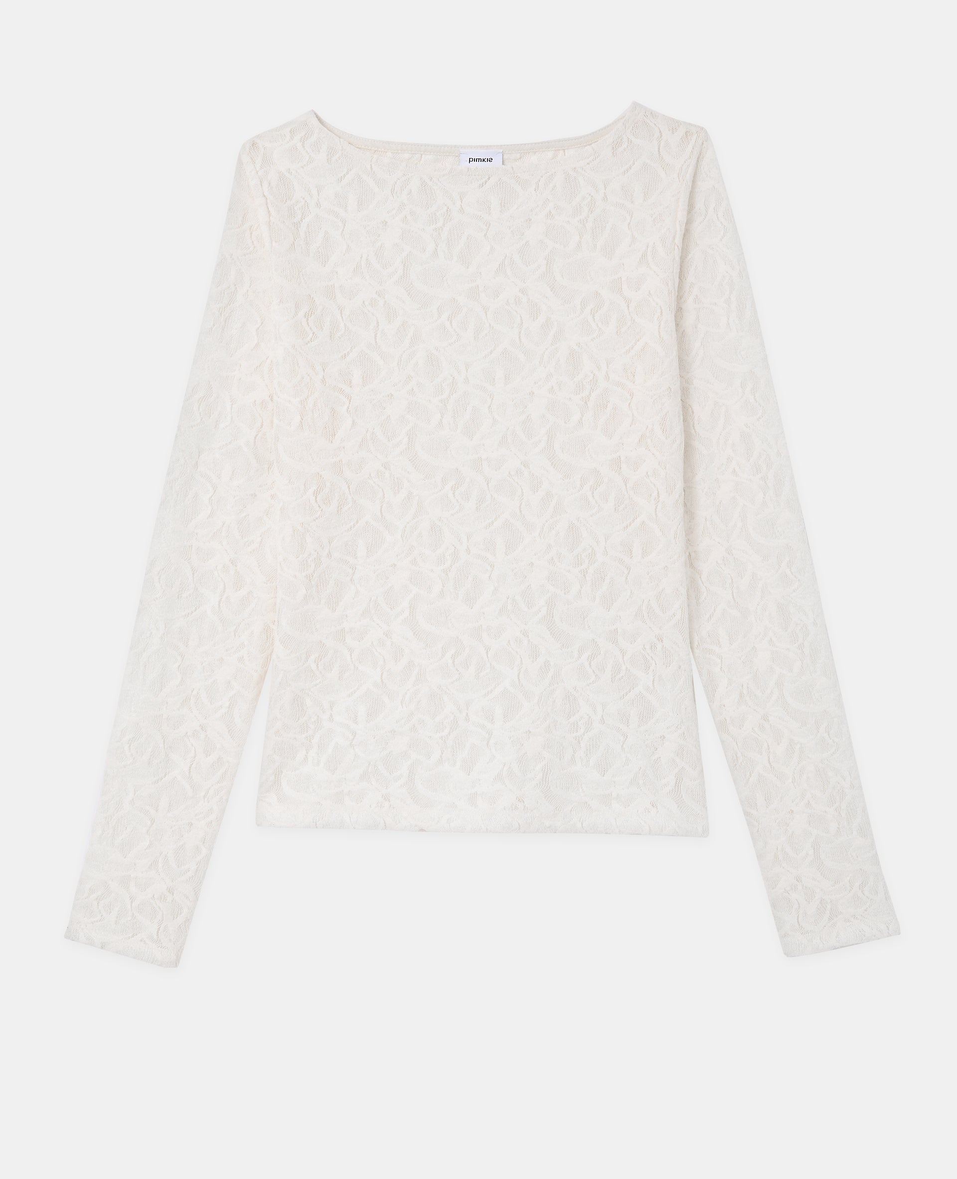 T-shirt manches longues en dentelle