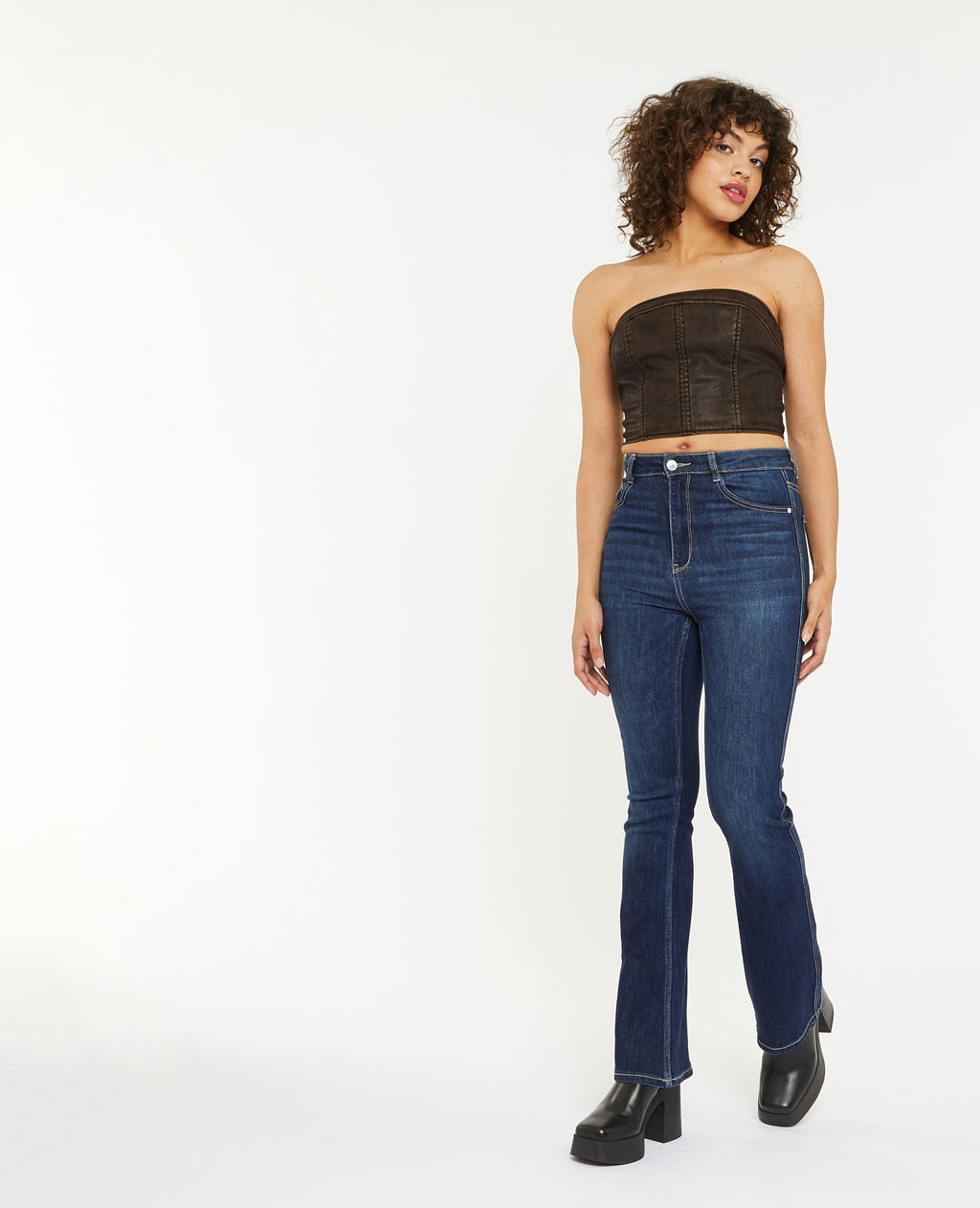 Top bustier en simili