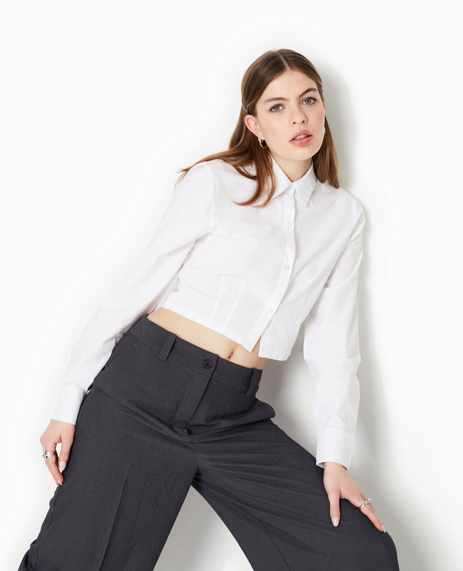 Chemise courte manches longues