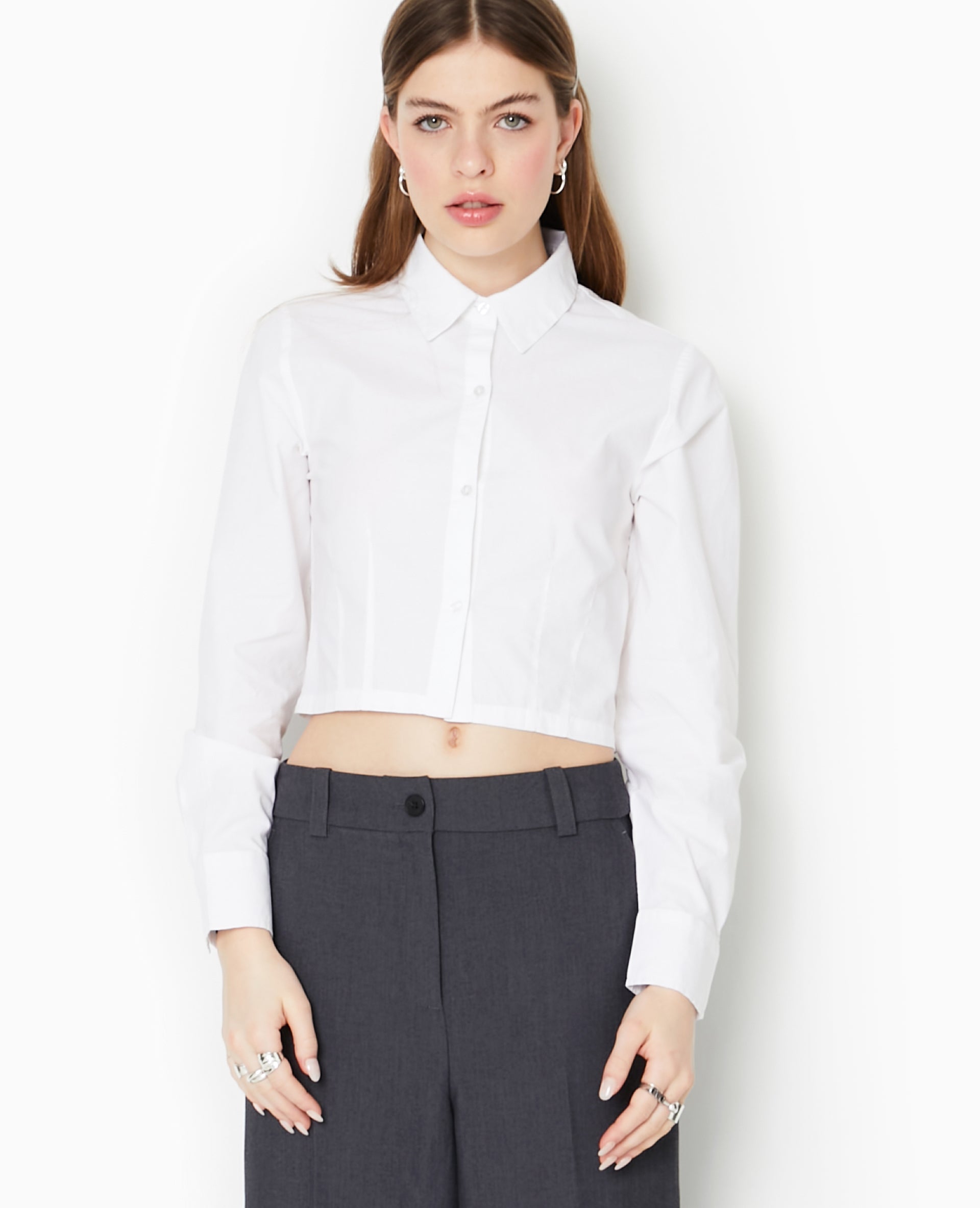 Chemise courte manches longues
