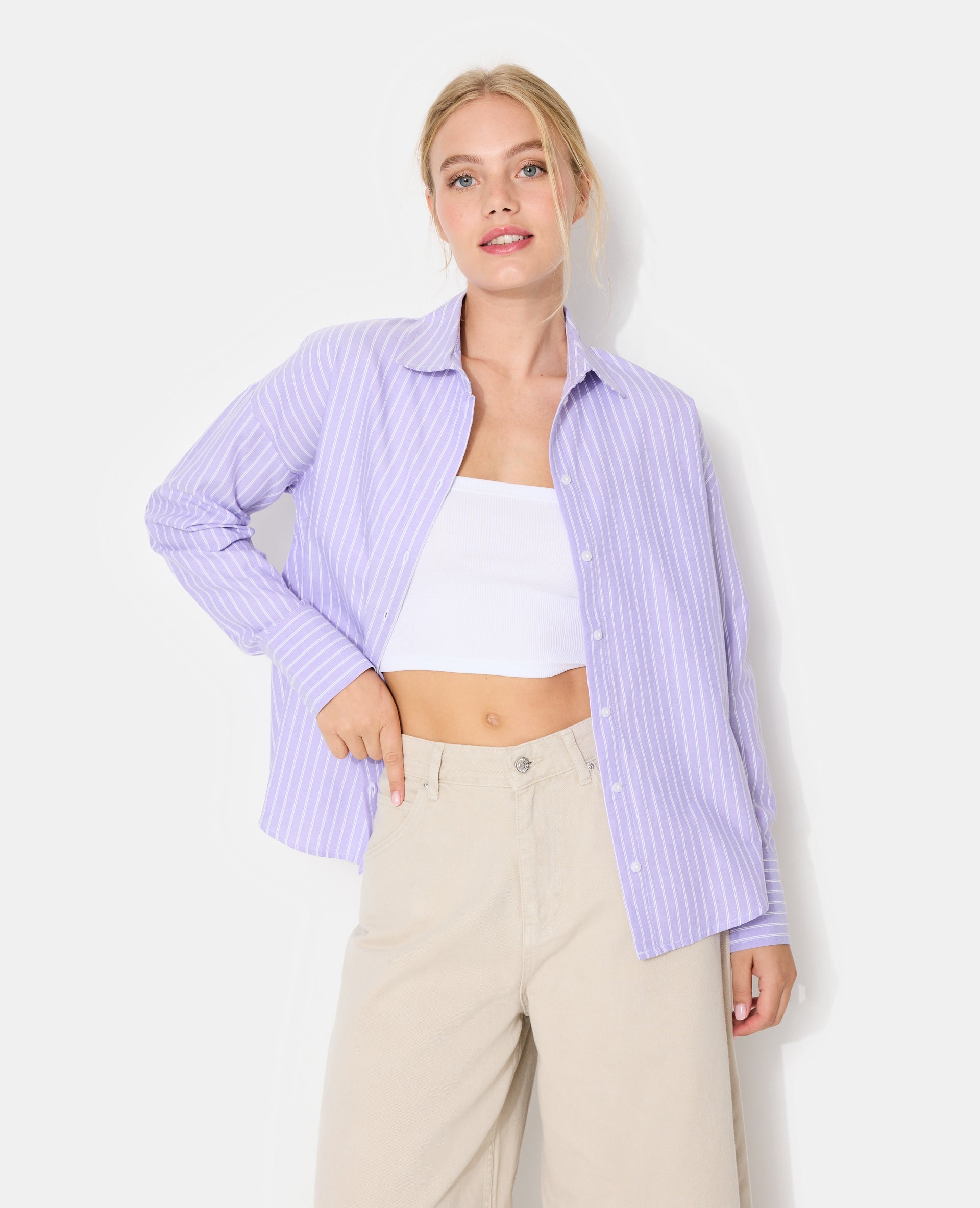 Chemise ample et droite rayée