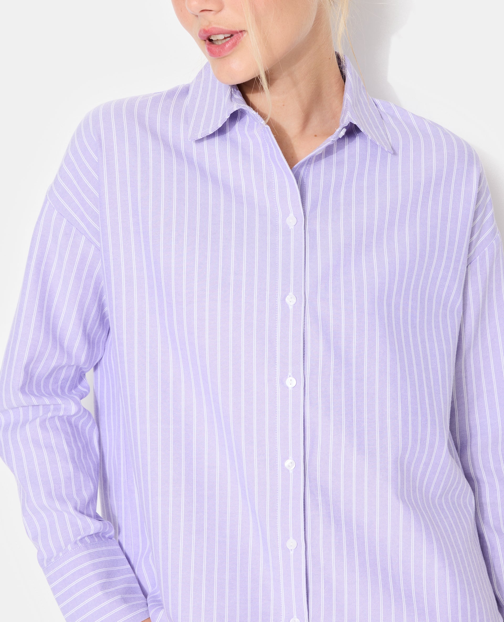 Chemise ample et droite rayée