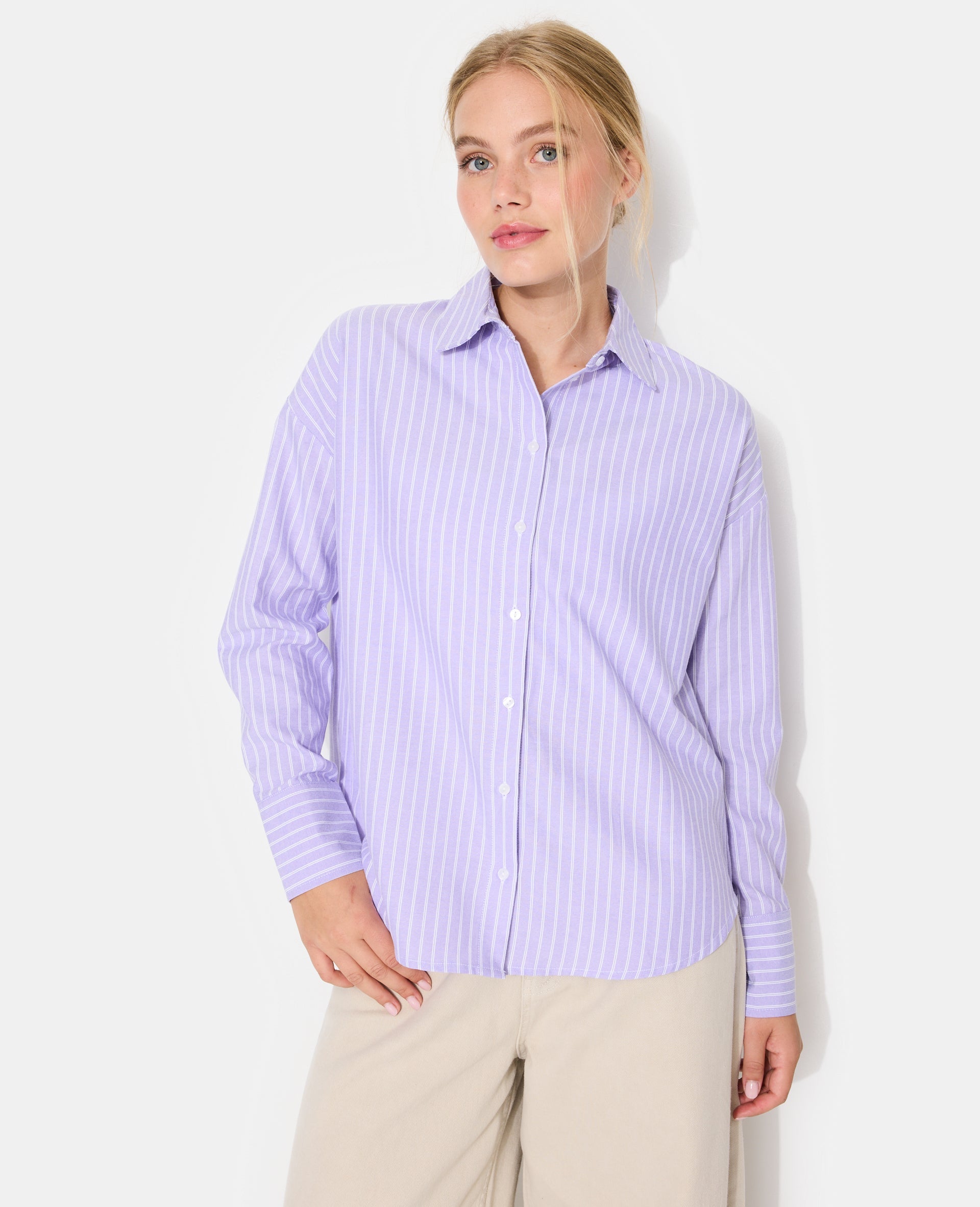 Chemise ample et droite rayée