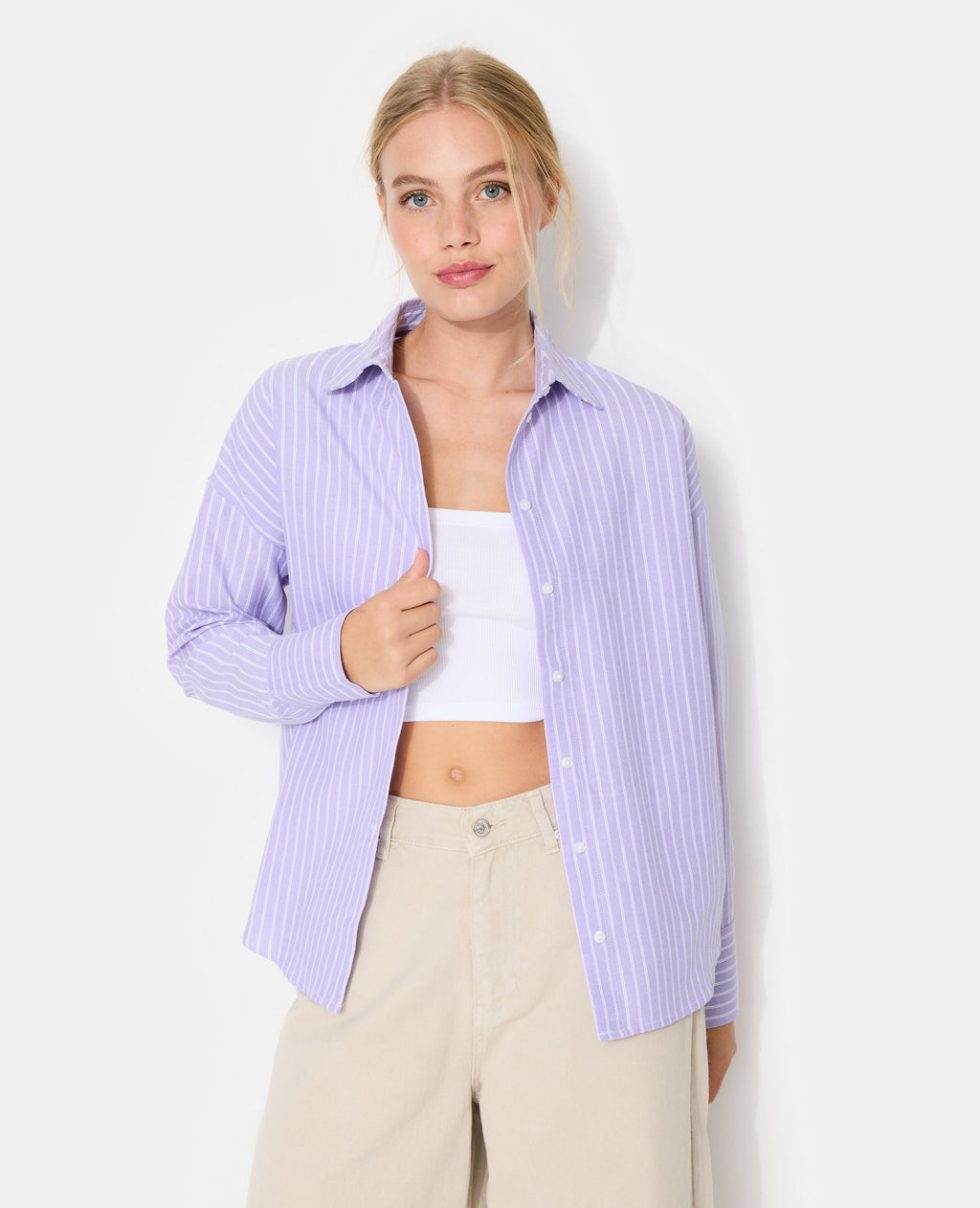 Chemise ample et droite rayée