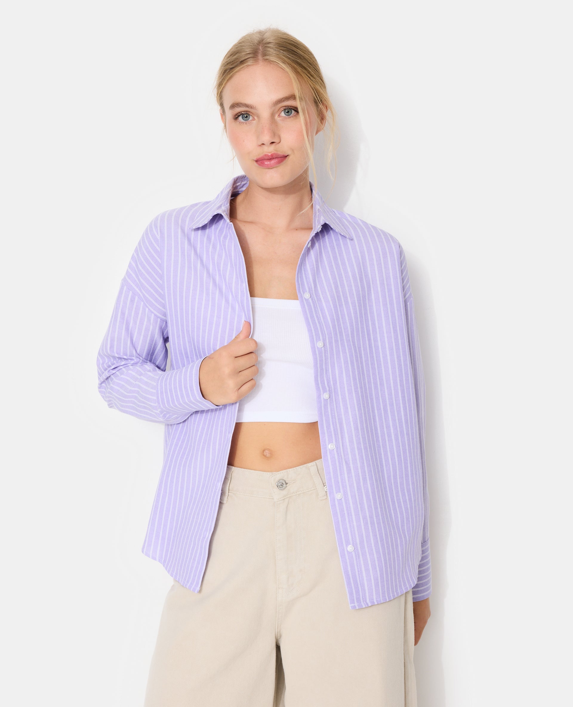 Chemise ample et droite rayée
