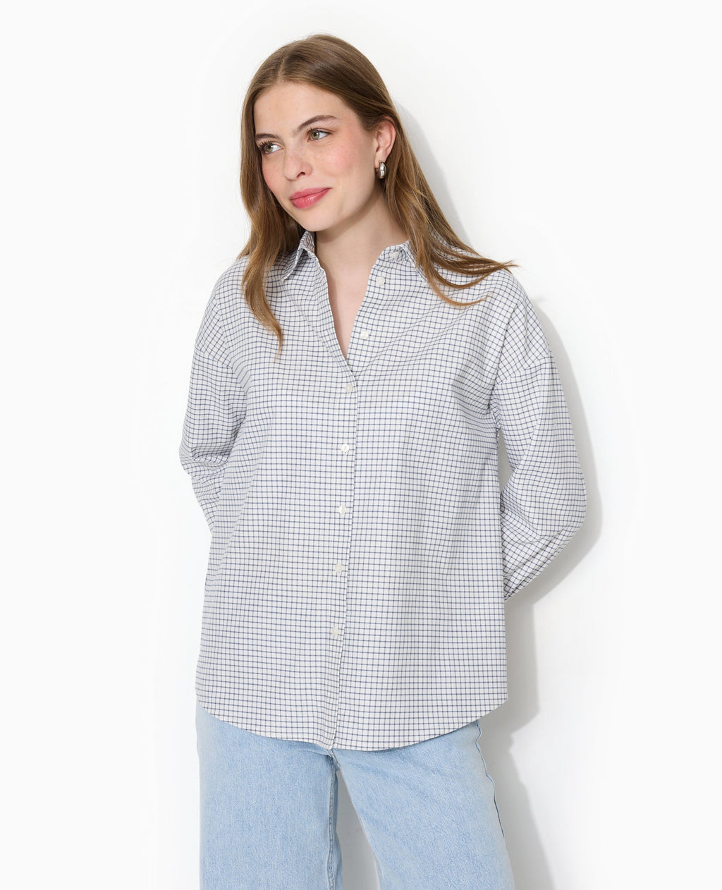 Chemise ample et droite à carreaux