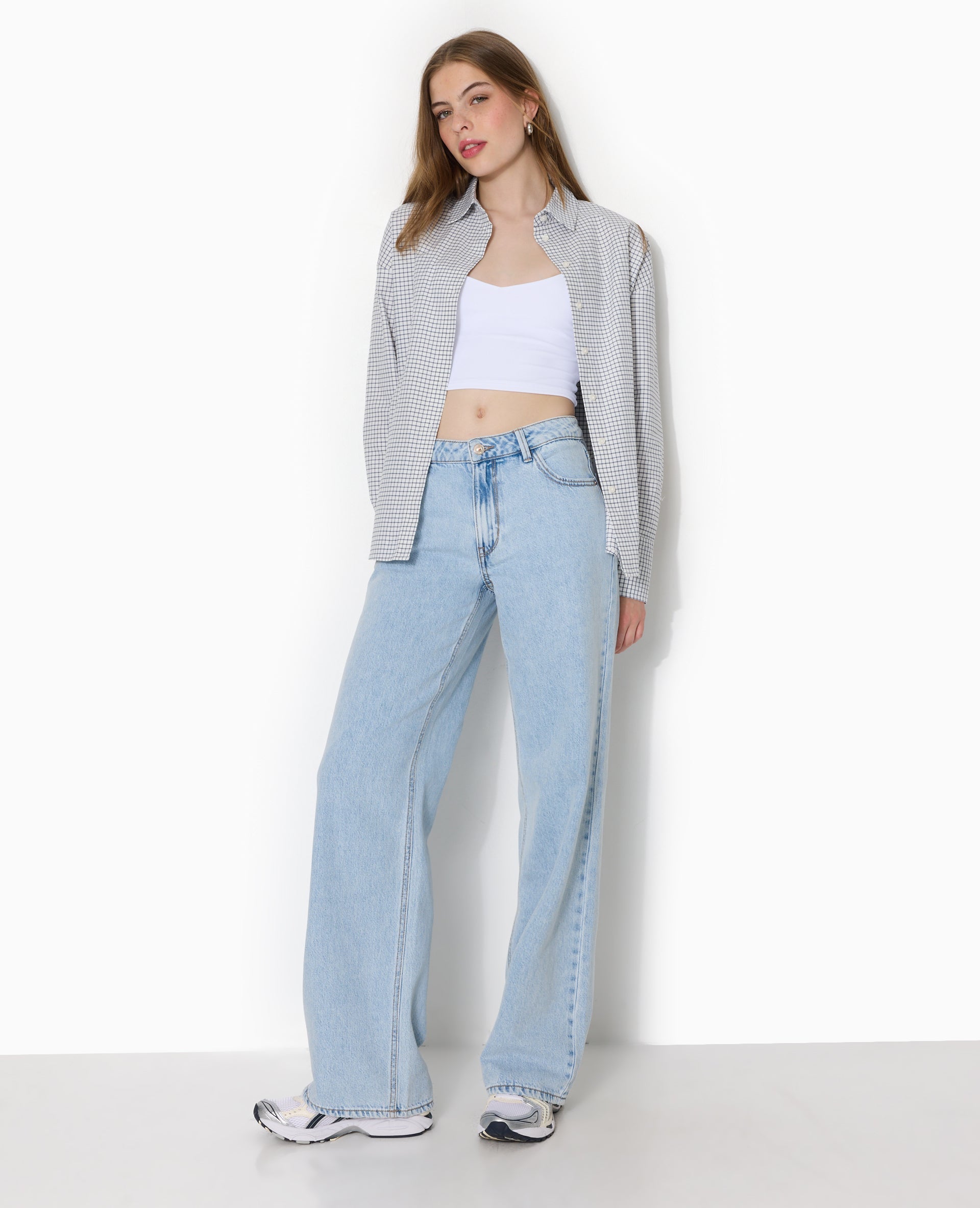 Chemise ample et droite à carreaux