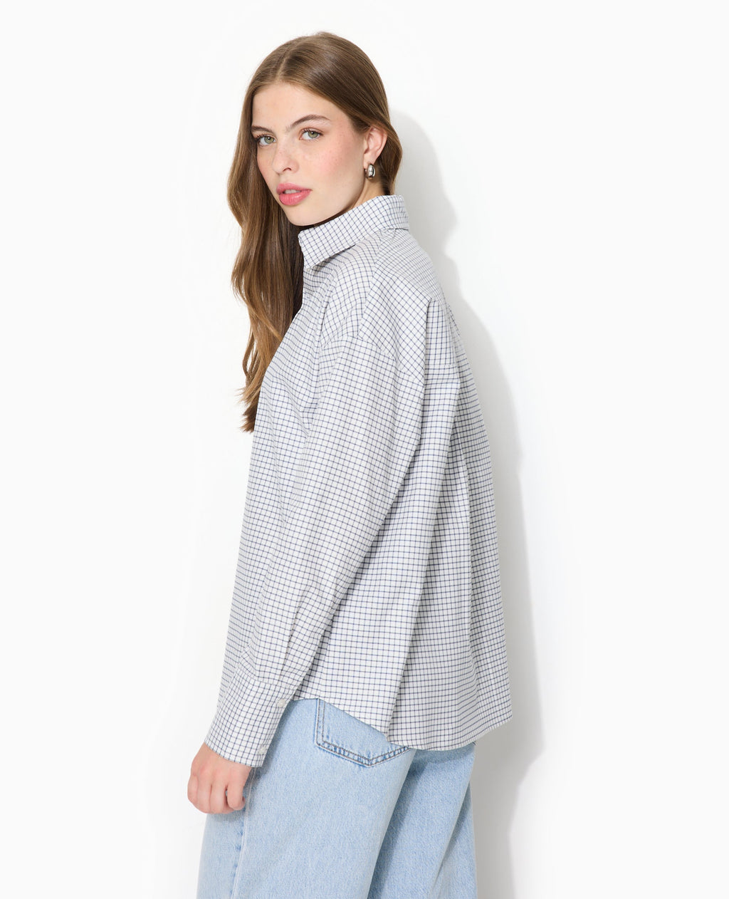 Chemise ample et droite à carreaux