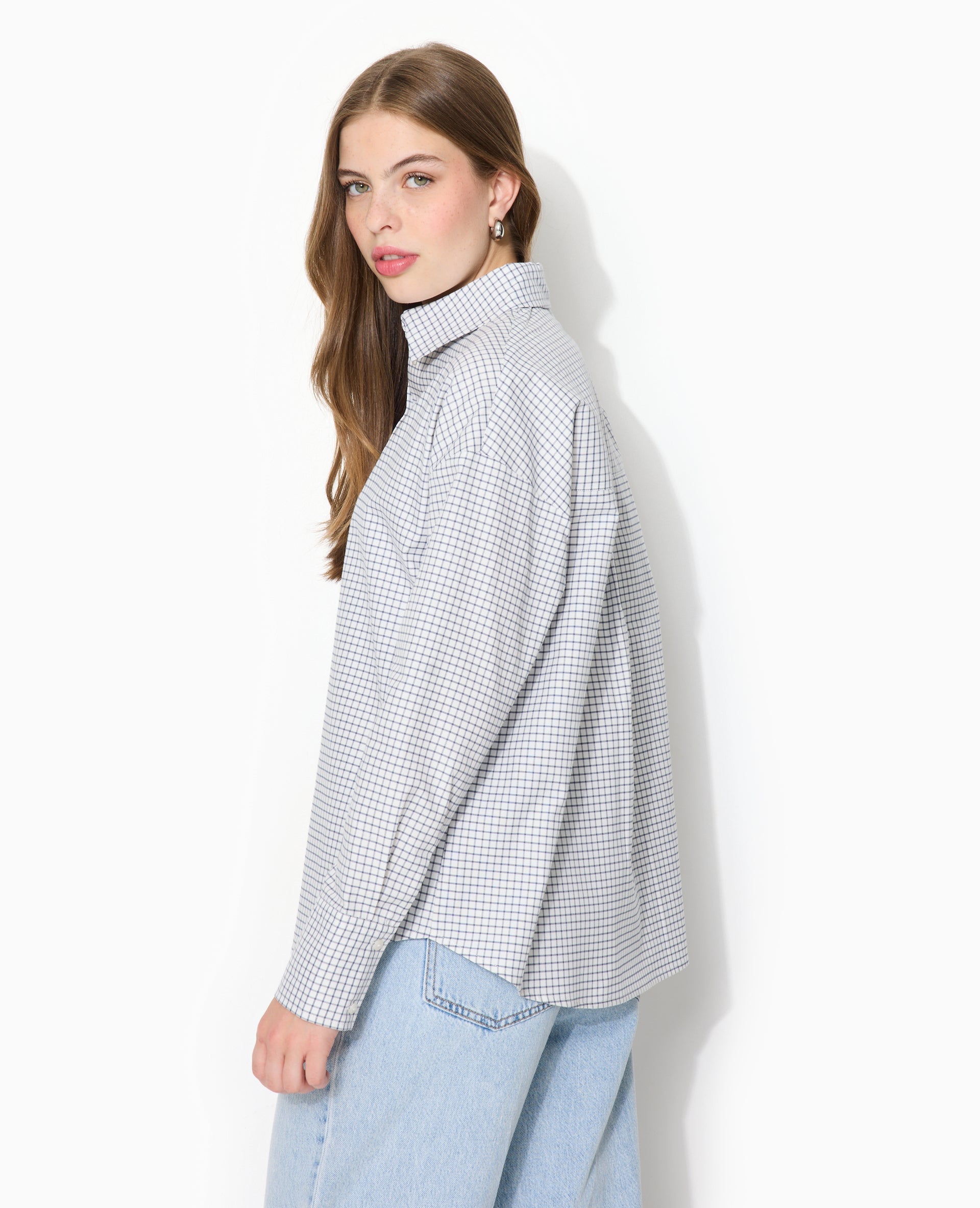 Chemise ample et droite à carreaux