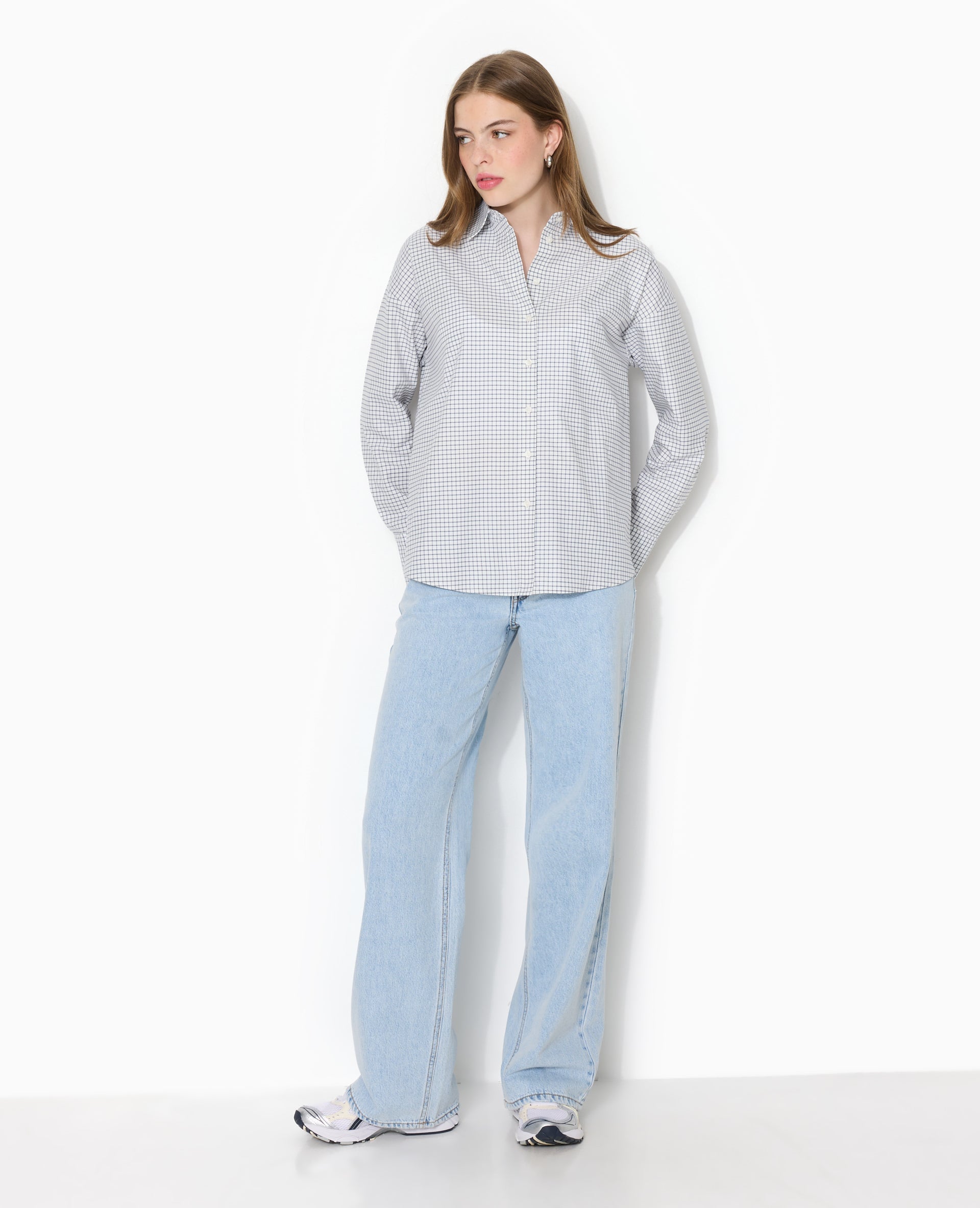 Chemise ample et droite à carreaux