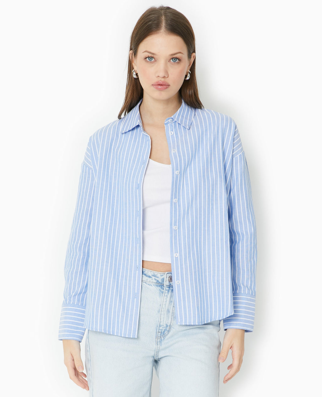 Chemise rayée ample et droite
