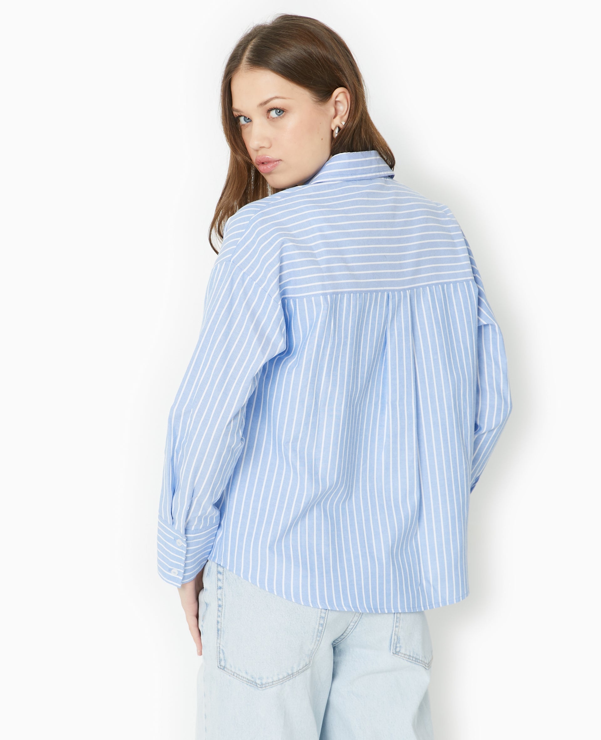 Chemise rayée ample et droite
