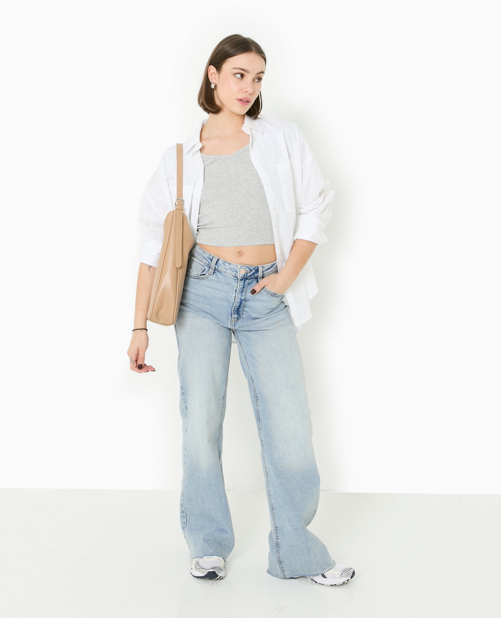 Chemise oversize avec poches