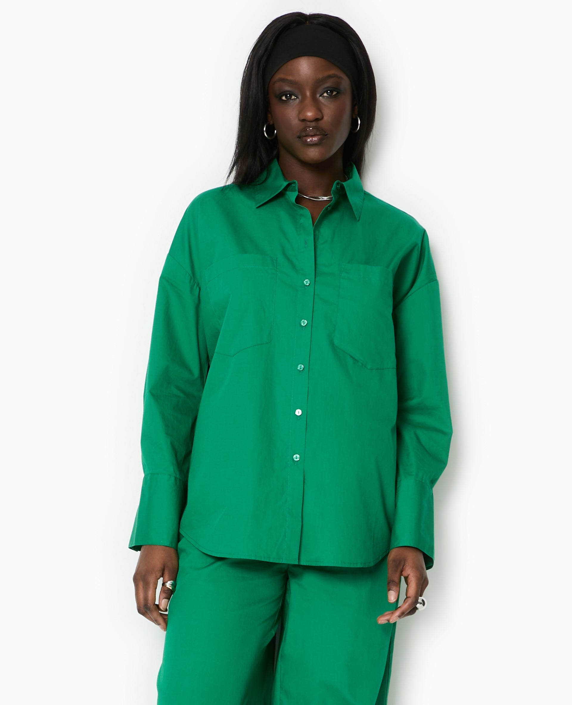 Chemise oversize avec poches