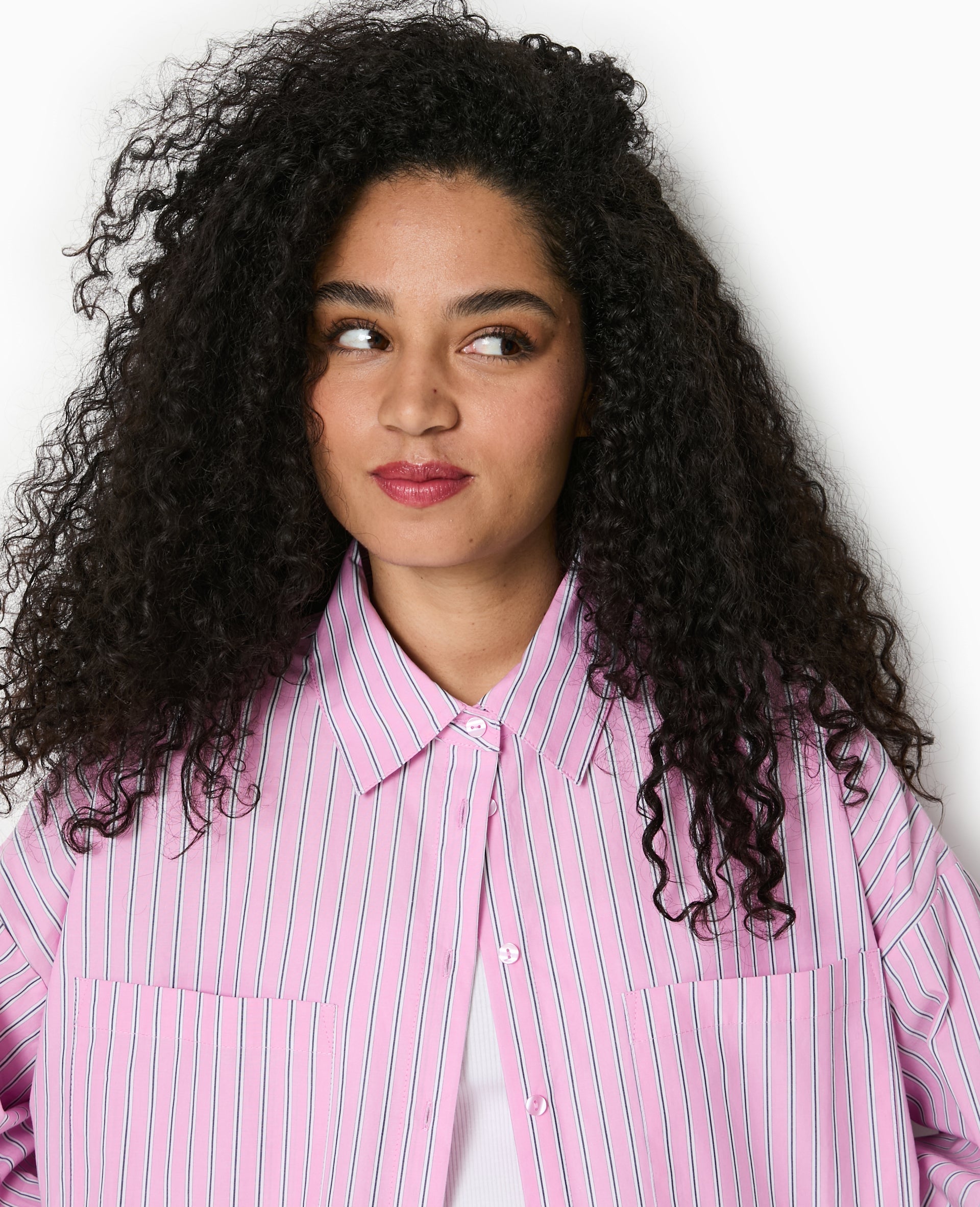 Chemise oversize rayée avec poches