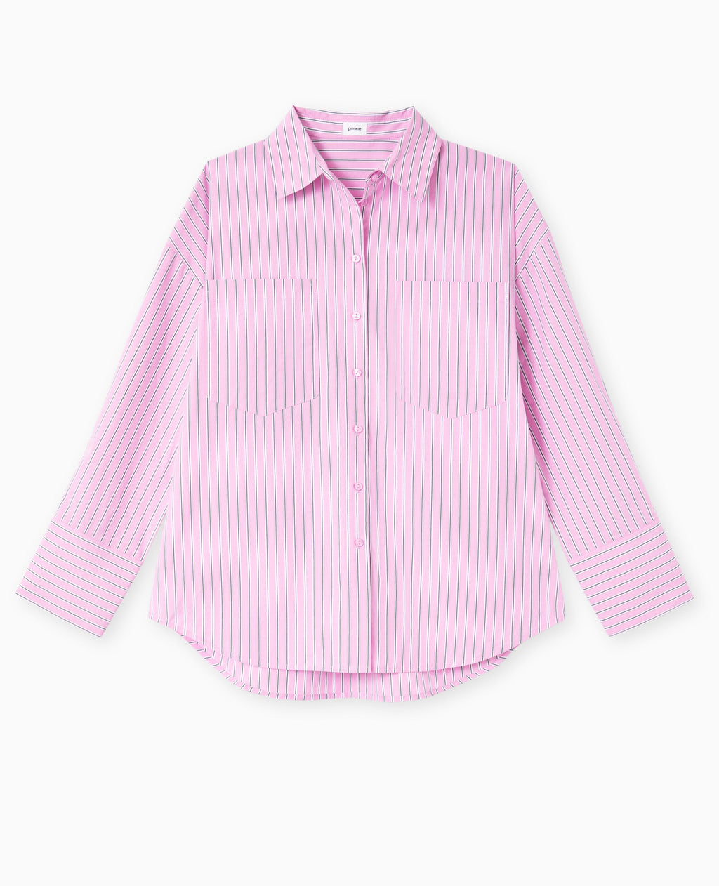 Chemise oversize rayée avec poches