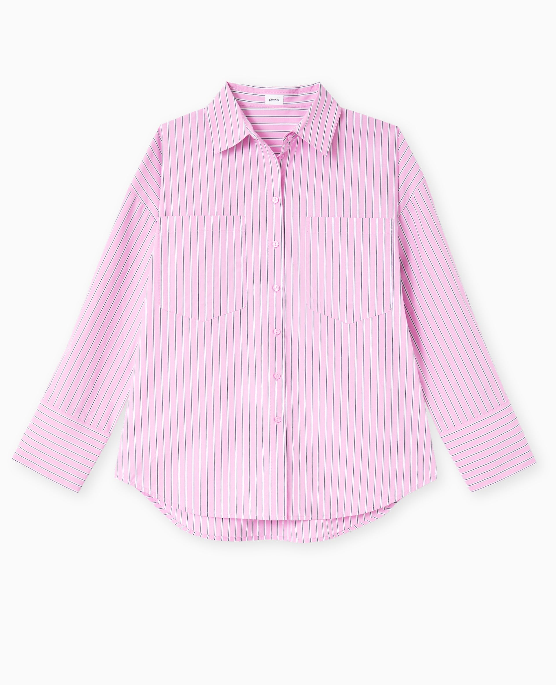 Chemise oversize rayée avec poches