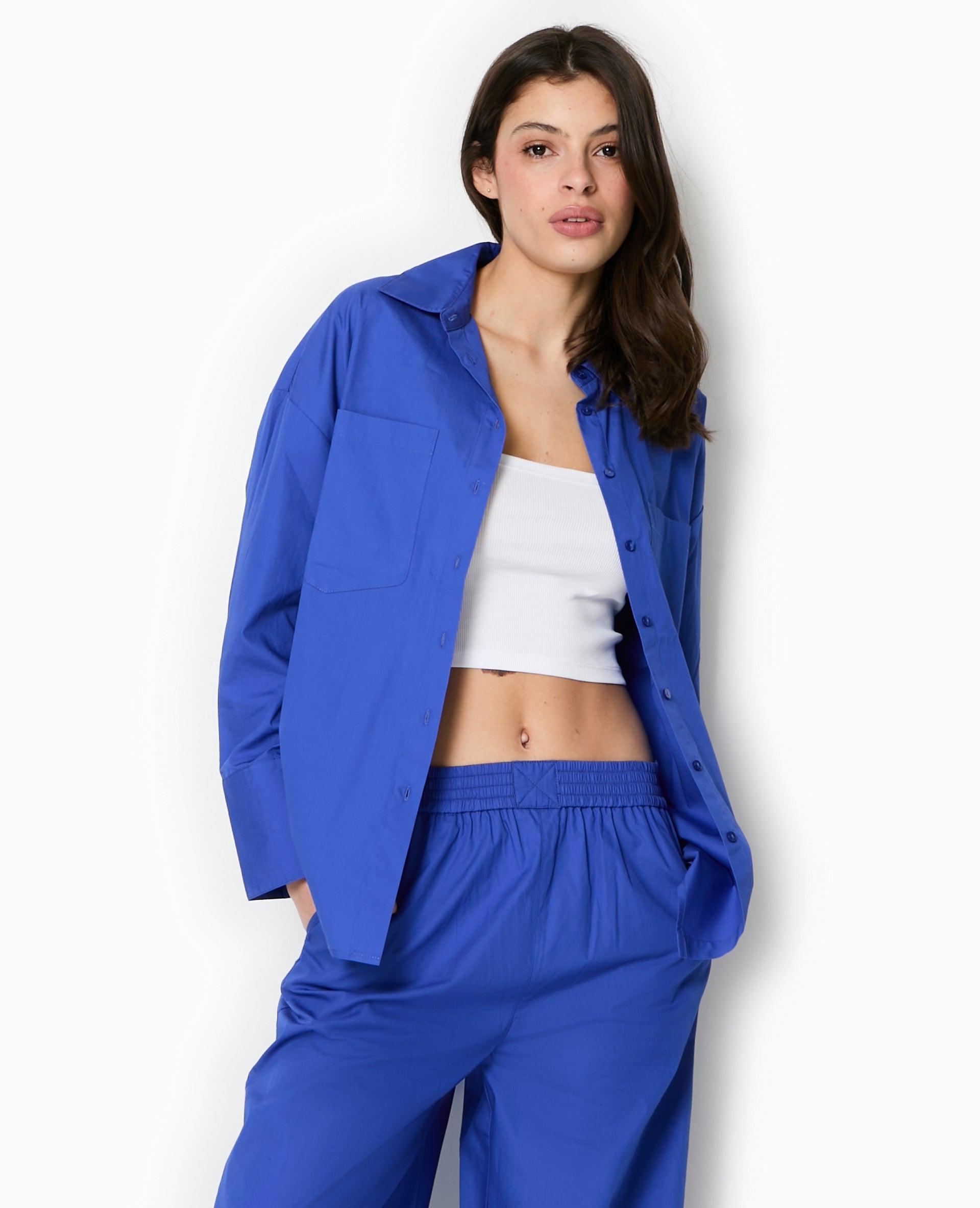 Chemise oversize avec poches