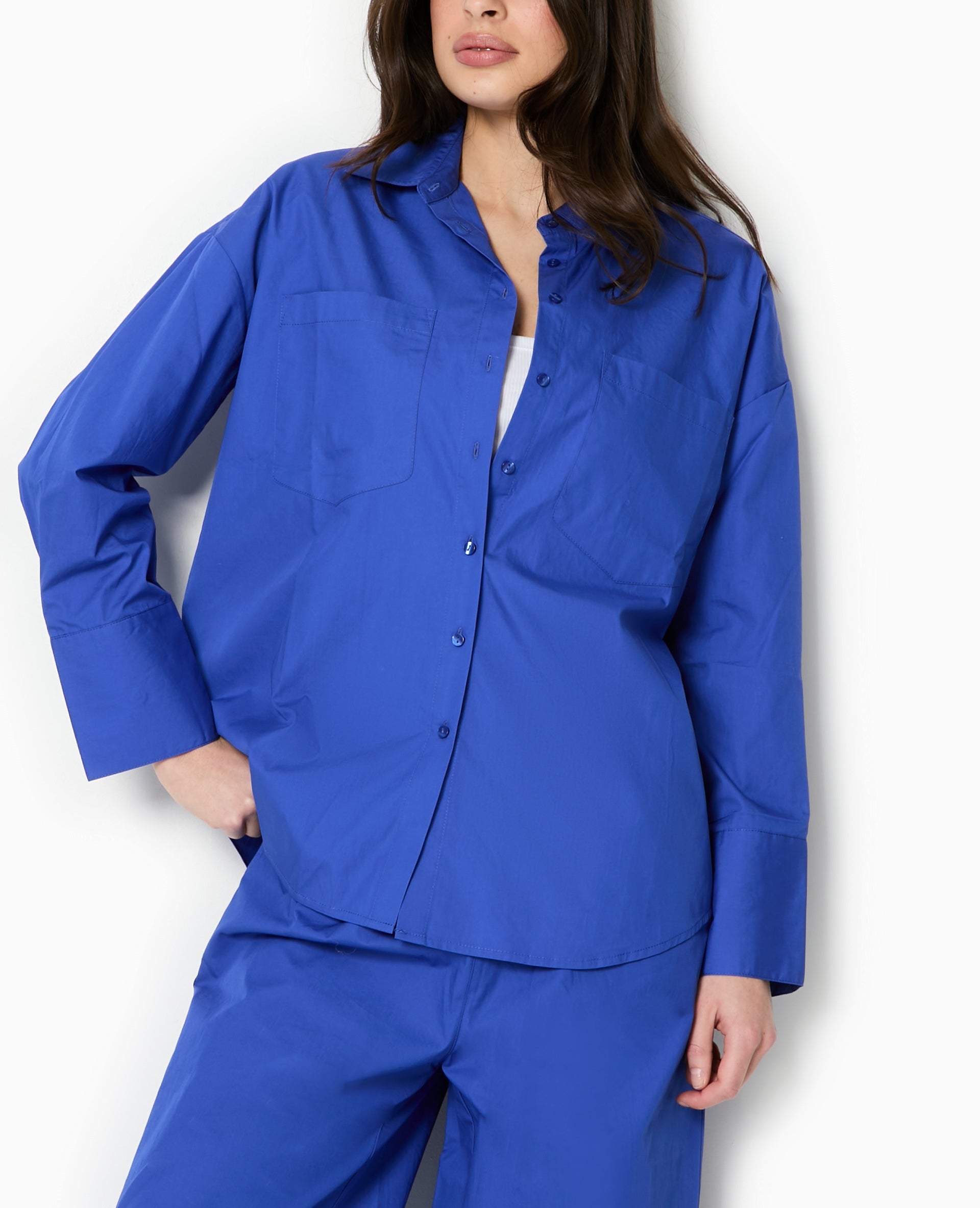Chemise oversize avec poches