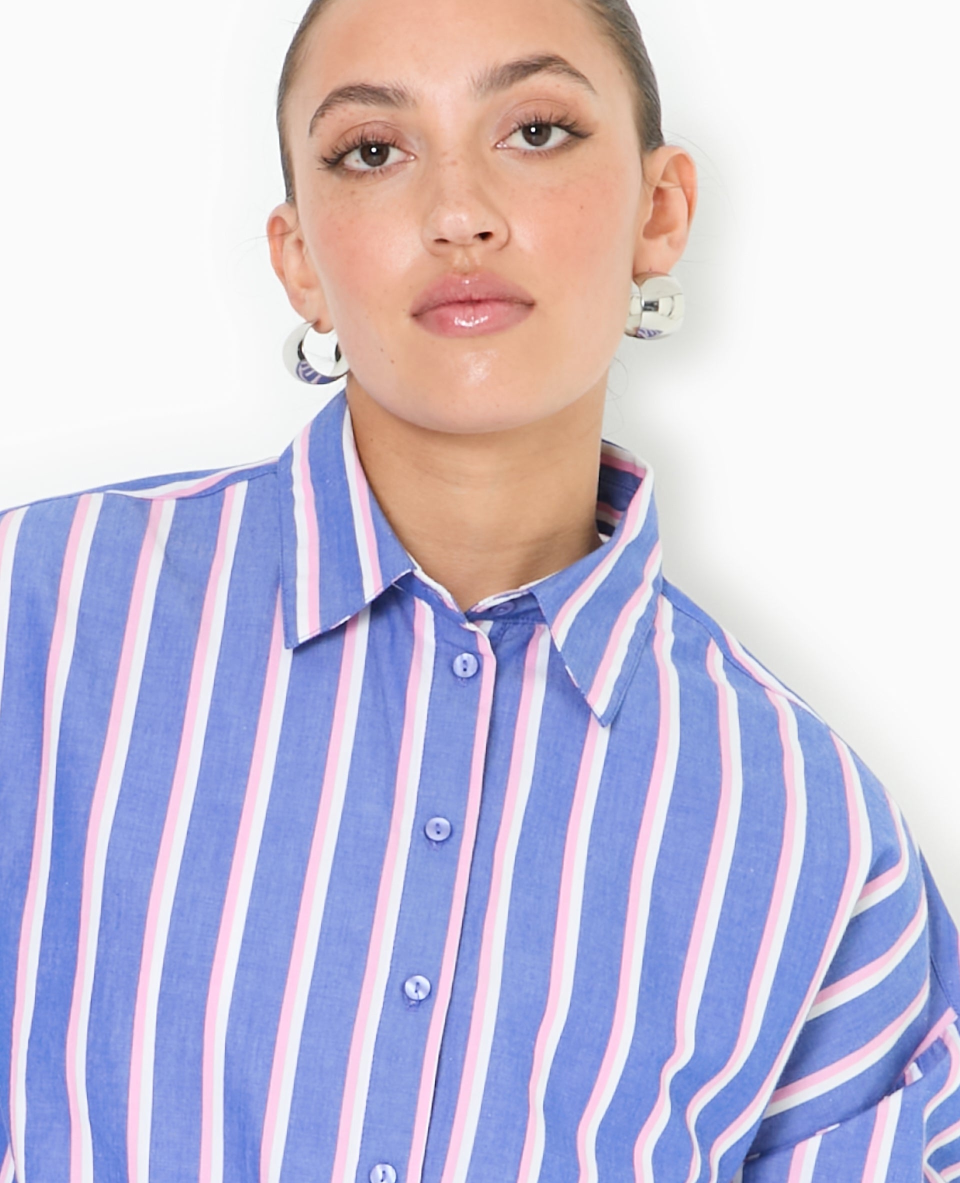 Chemise oversize rayée esprit pyjama d'homme