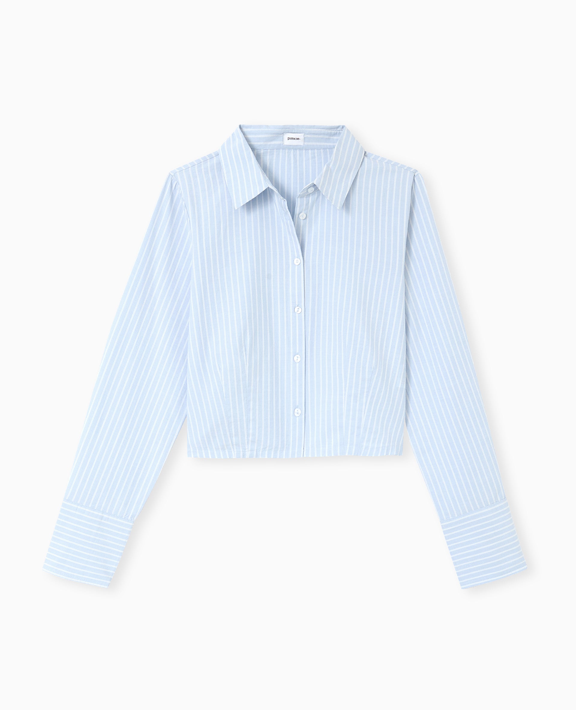 Chemise courte et resserrée avec rayures