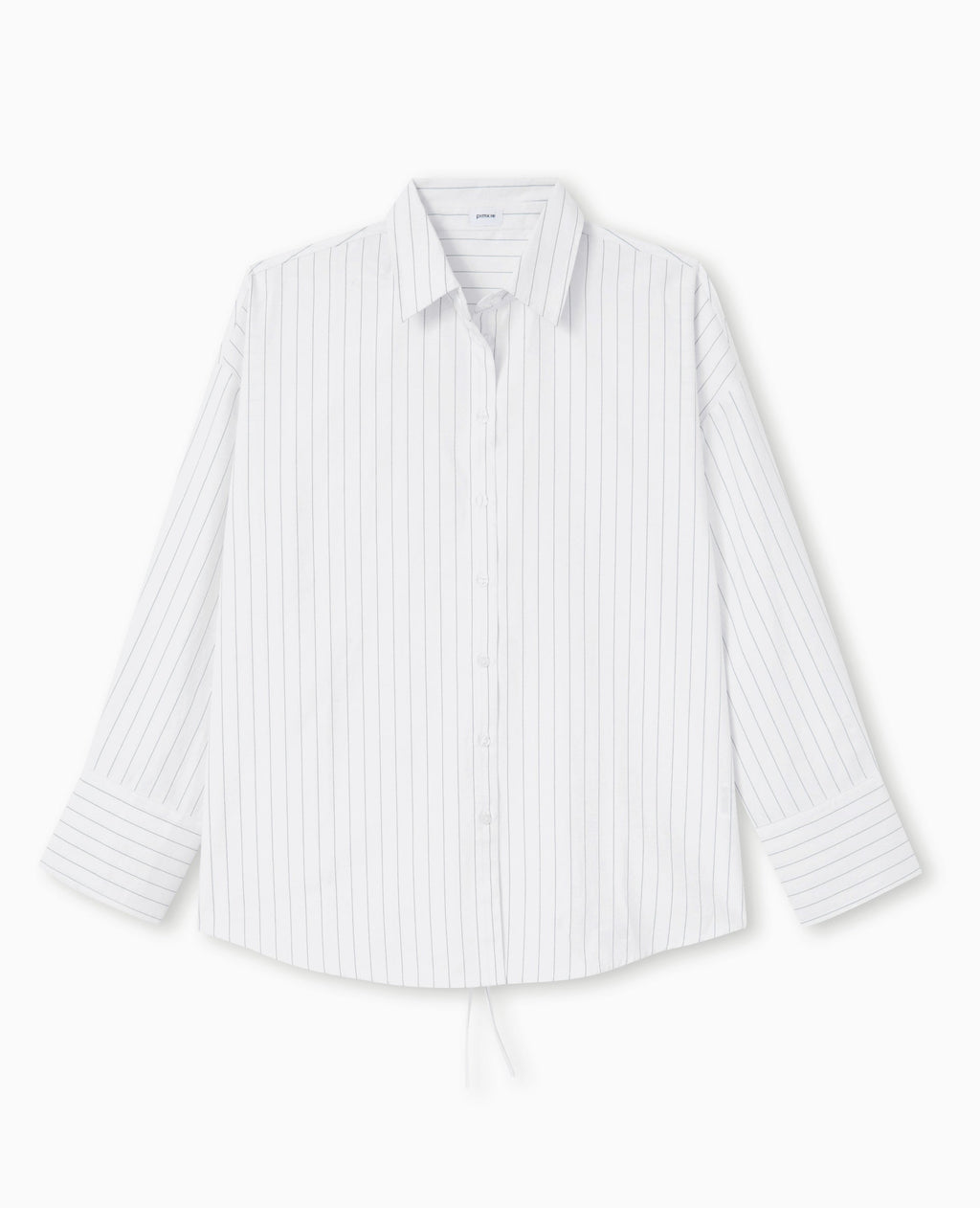 Chemise oversize rayée avec ouverture dos
