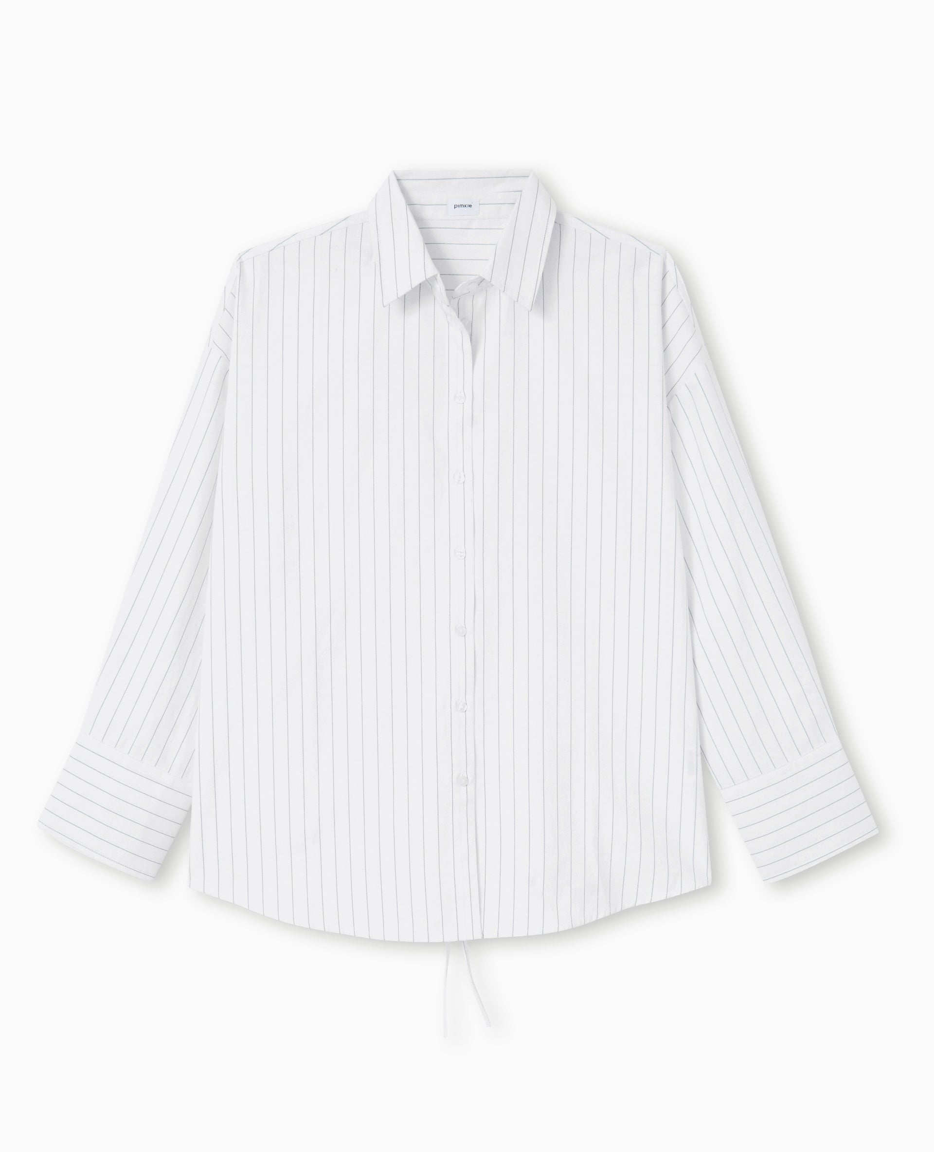 Chemise oversize rayée avec ouverture dos