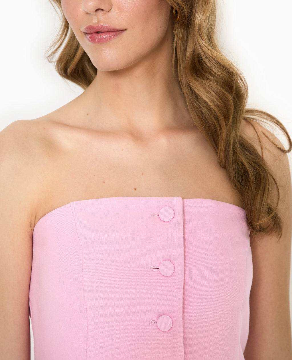 Top bustier avec boutons